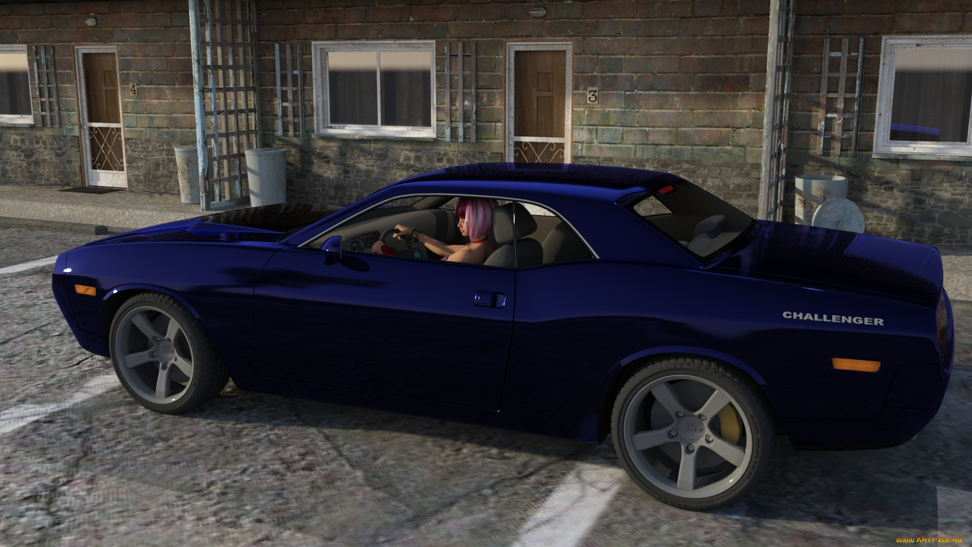 автомобили, 3d, car&girl, девушки, взгляд, фон, автомобиль