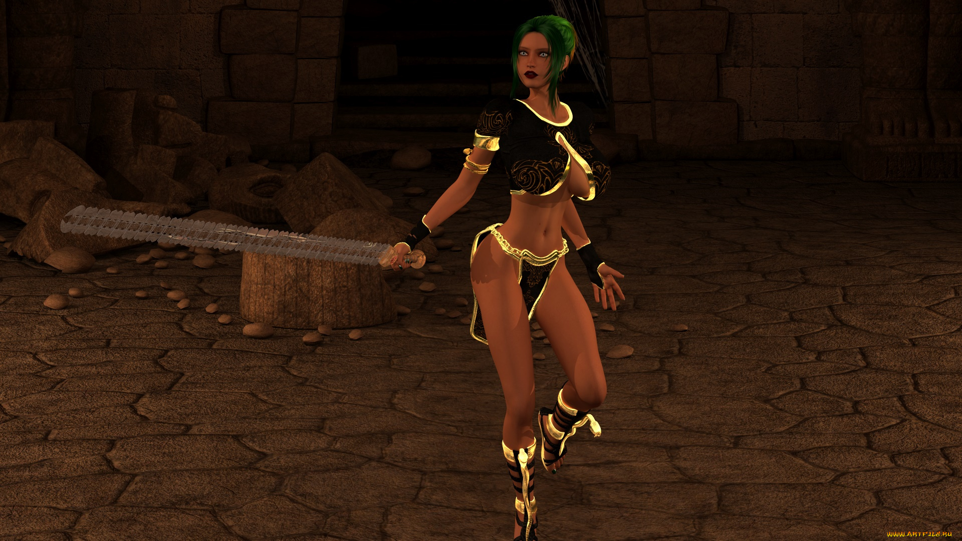 dark, heresy, видео, игры, оружие, фон, взгляд, девушка