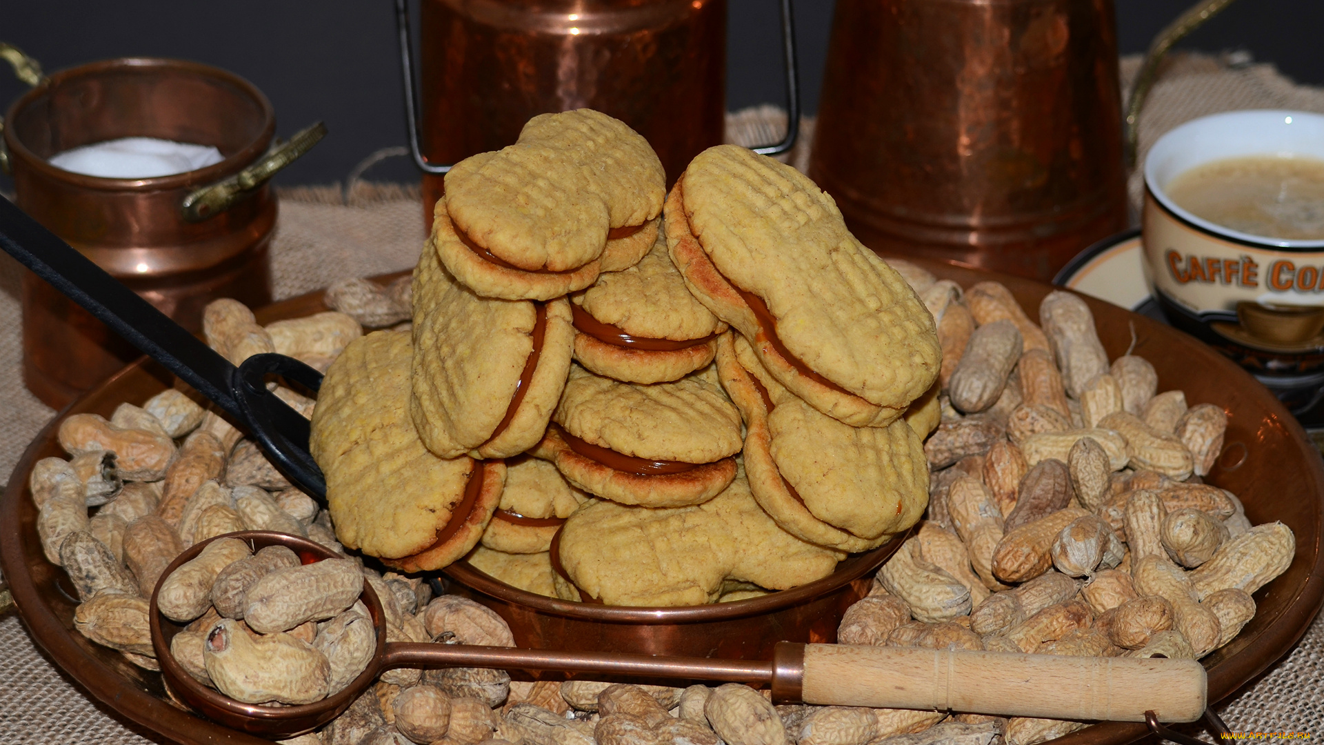 еда, пирожные, , кексы, , печенье, печенье, арахис, выпечка, земляной, орех, кофе