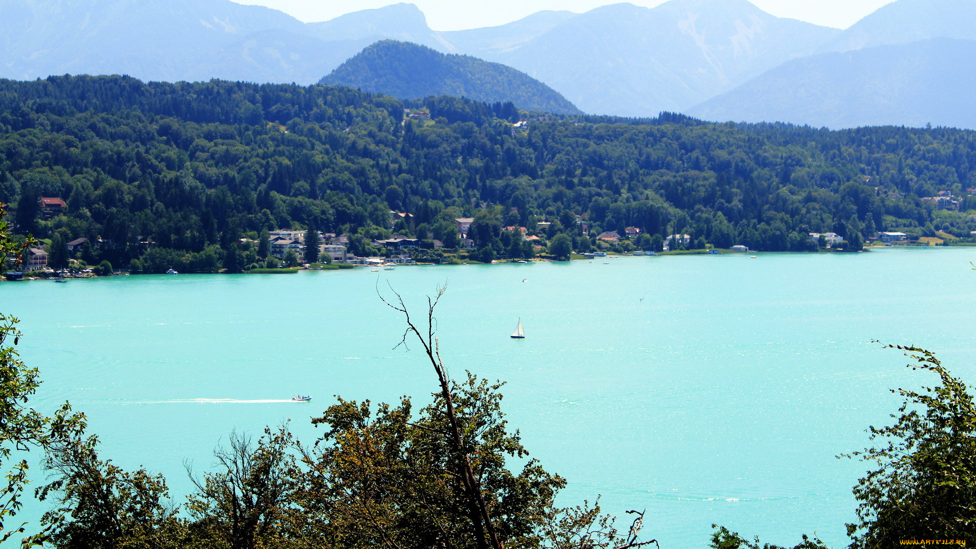 природа, реки, озера, лето, горы, озеро, деревья