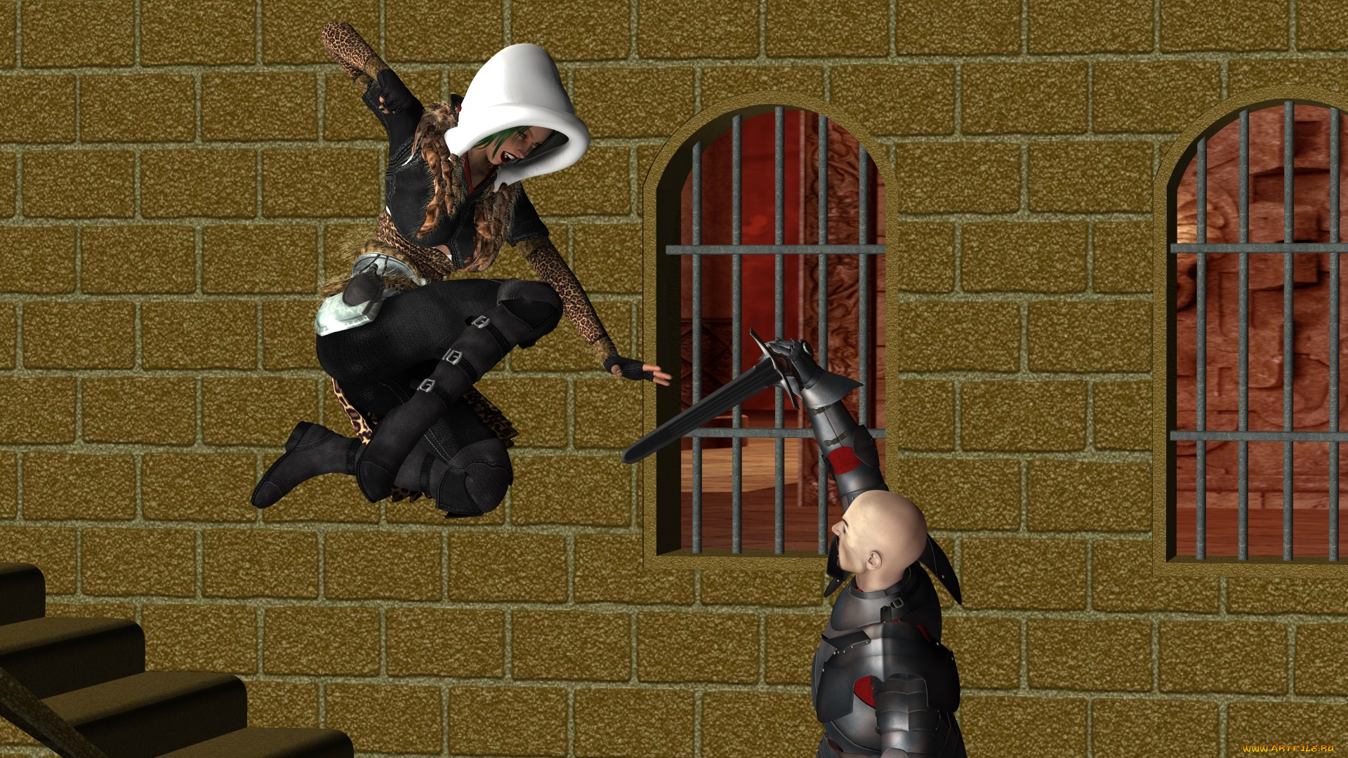 видео, игры, dark, heresy, драка, меч, мужчина, девушка