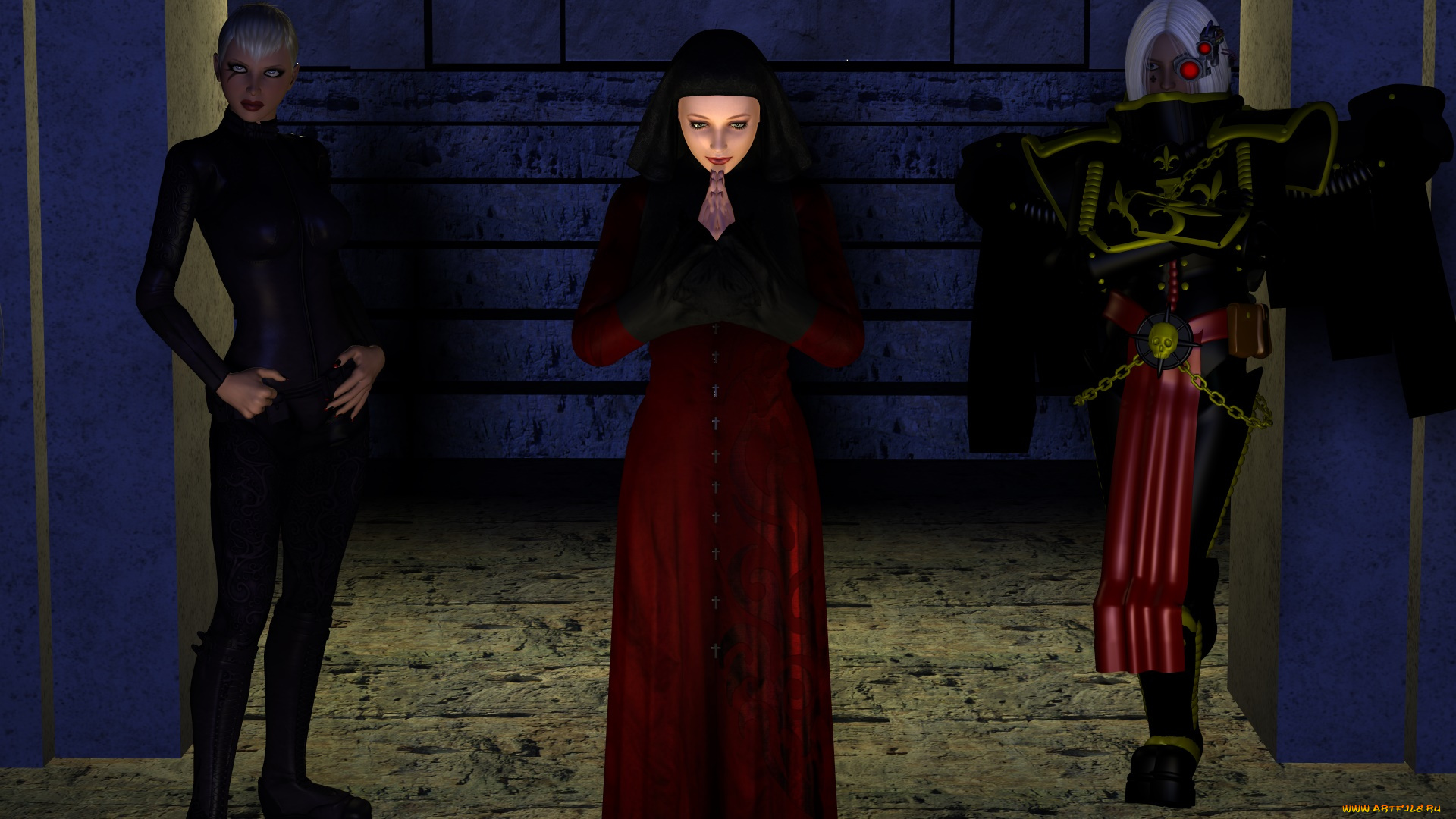 видео, игры, dark, heresy, взгляд, девушки, киборг, фон