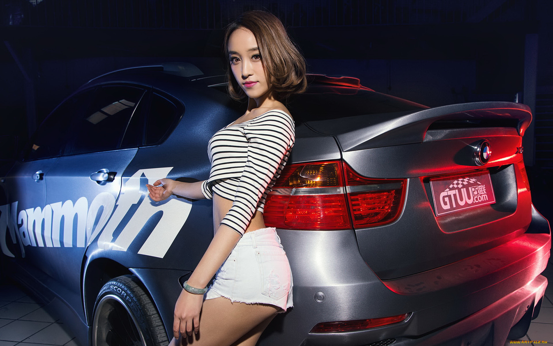 автомобили, -авто, с, девушками, автомобиль, азиатка, фон, взгляд, девушка