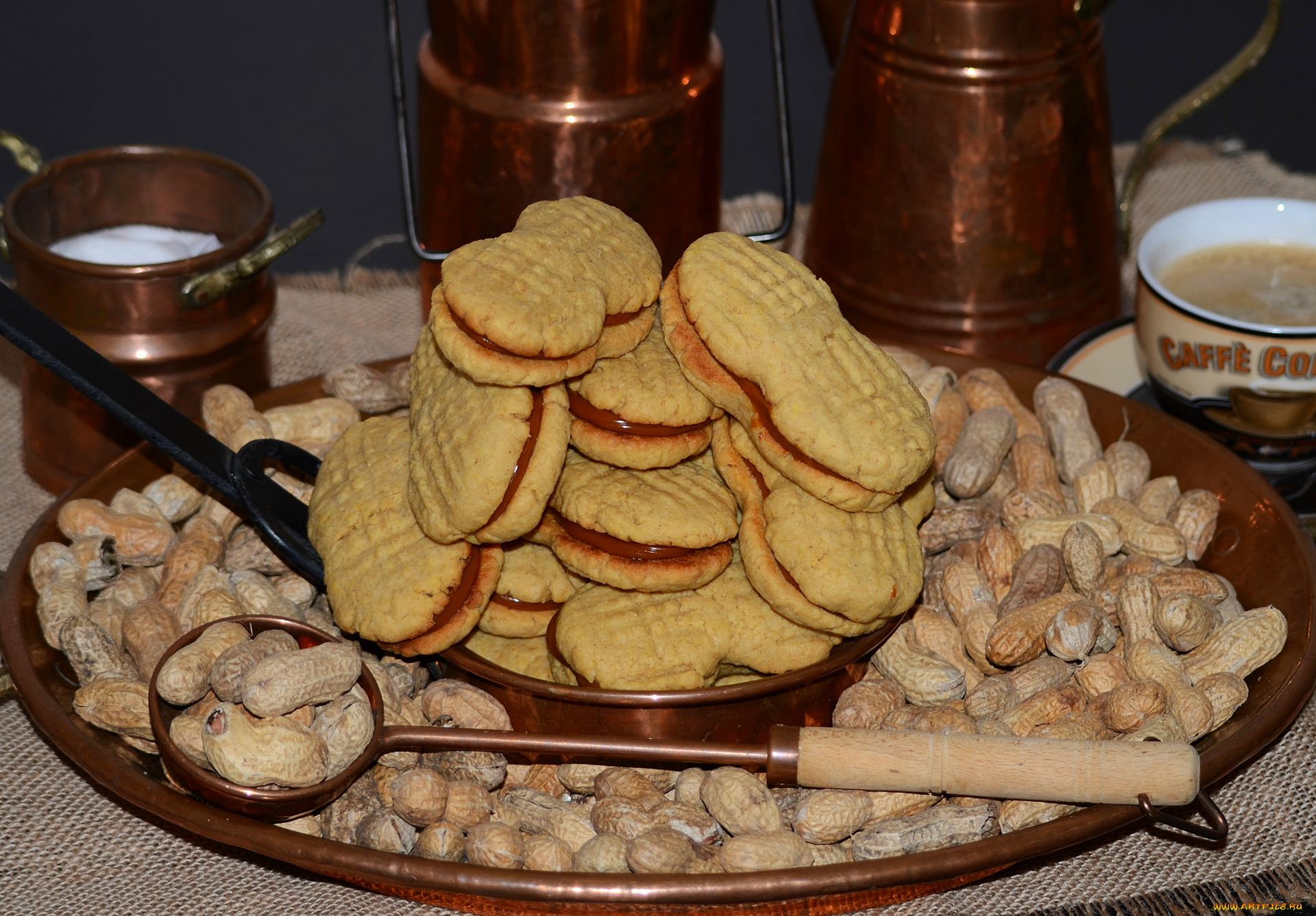 еда, пирожные, , кексы, , печенье, печенье, арахис, выпечка, земляной, орех, кофе