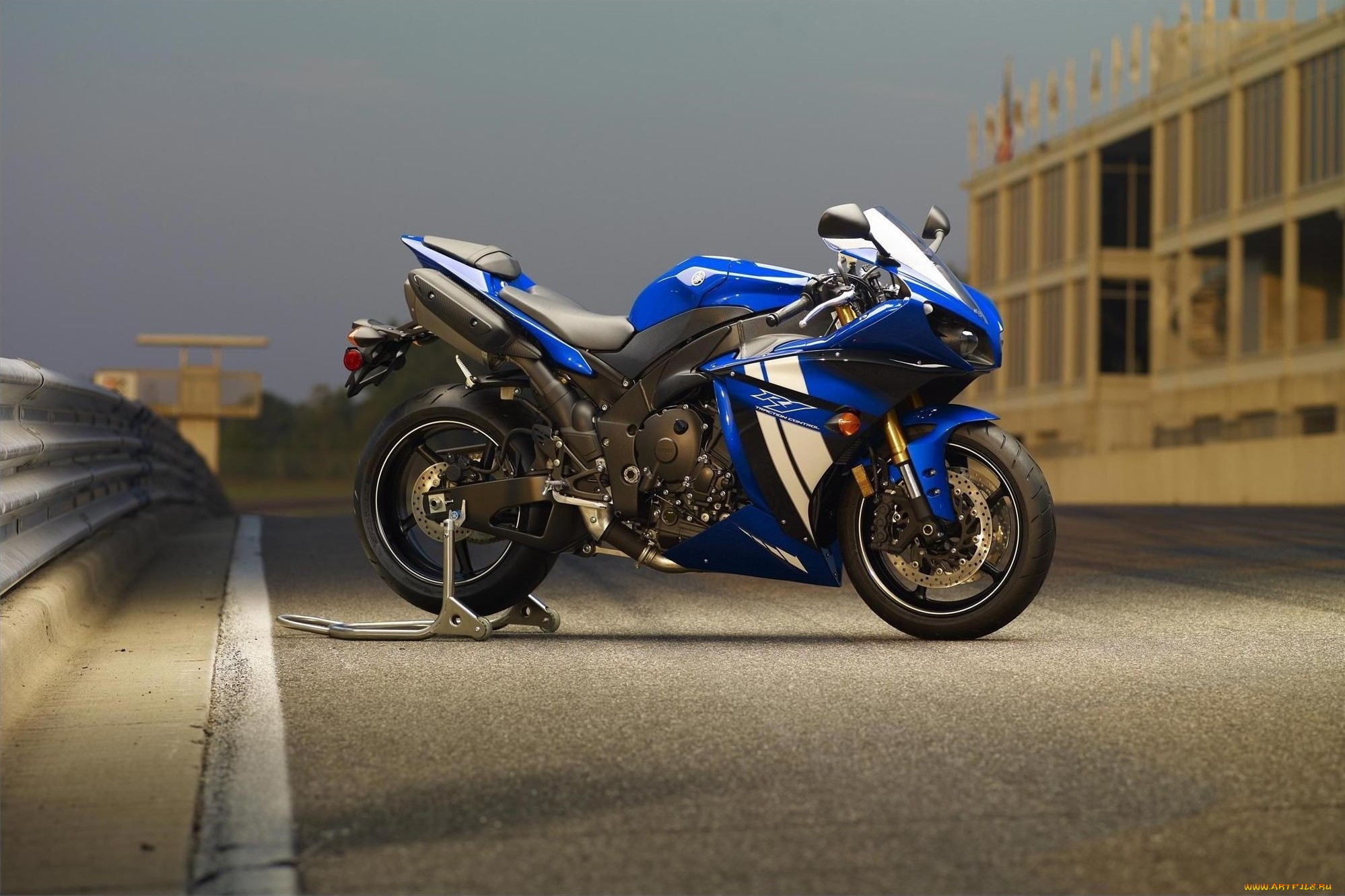 мотоциклы, yamaha, ямаха, supersport, bike, blue, yzf-r1, мотоцикл, синий, р1