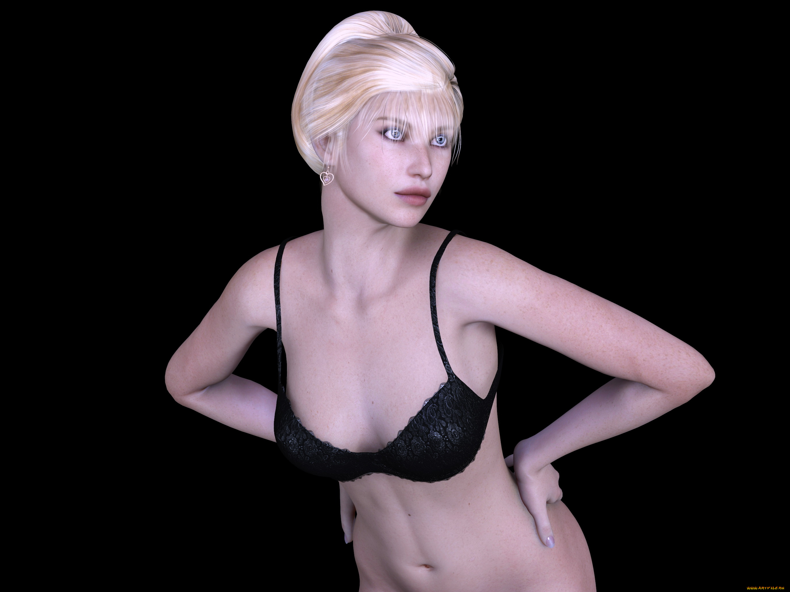 3д, графика, люди, , people, фон, блондинка, девушка, взгляд