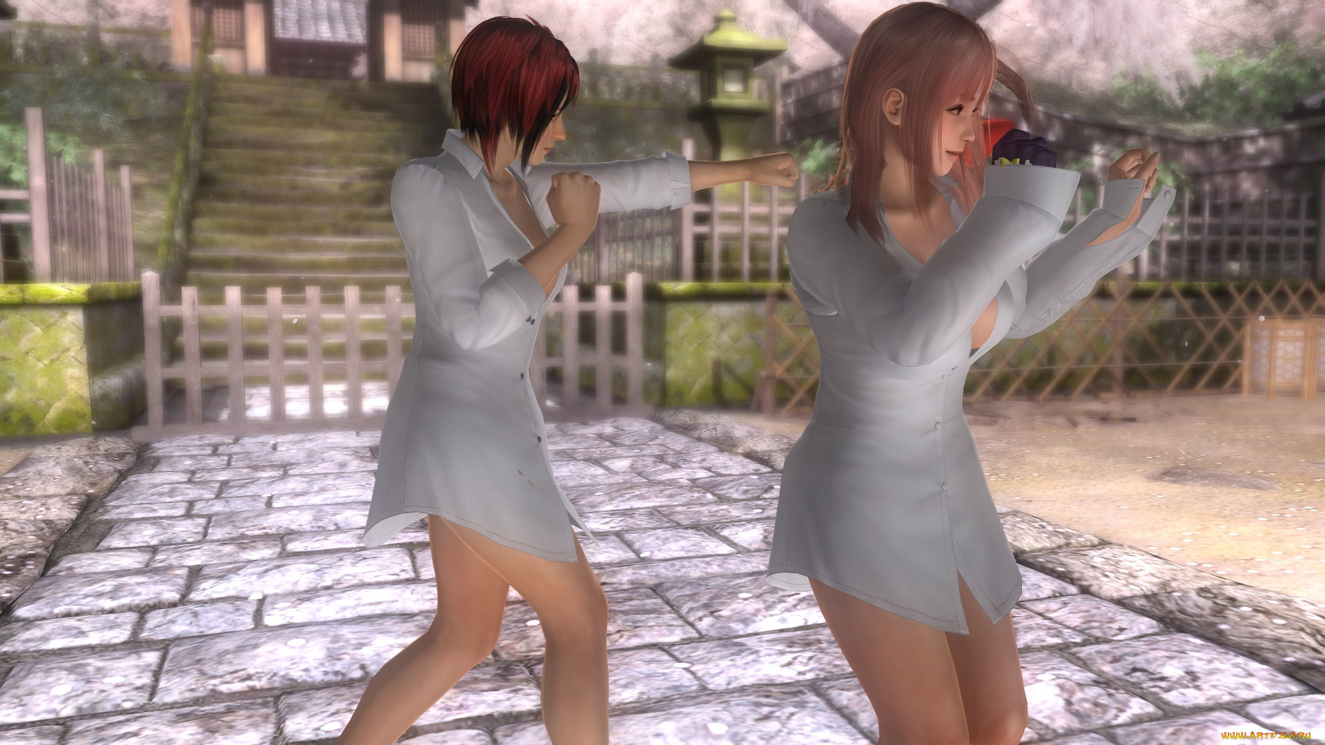 3д, графика, аниме, , anime, фон, взгляд, девушки