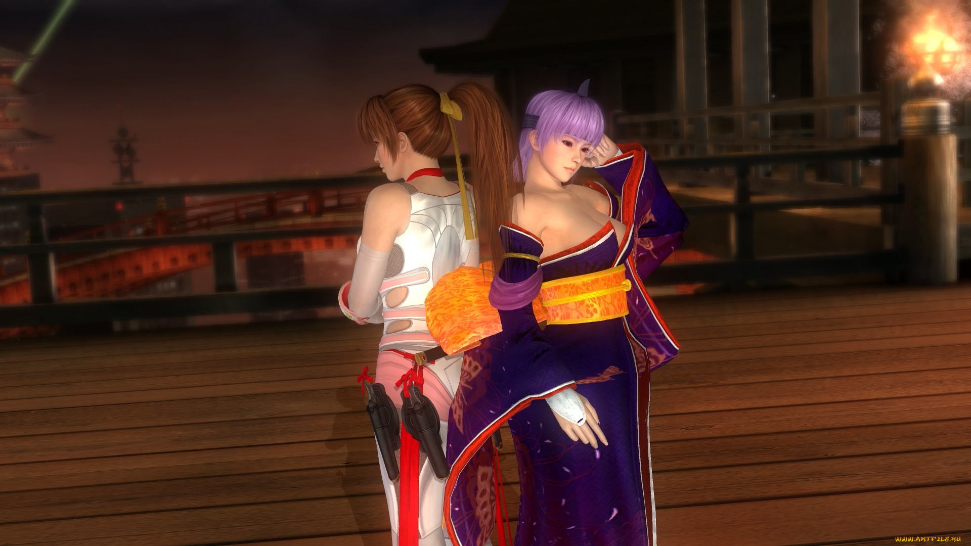 3д, графика, аниме, , anime, поза, девушки, взгляд, фон