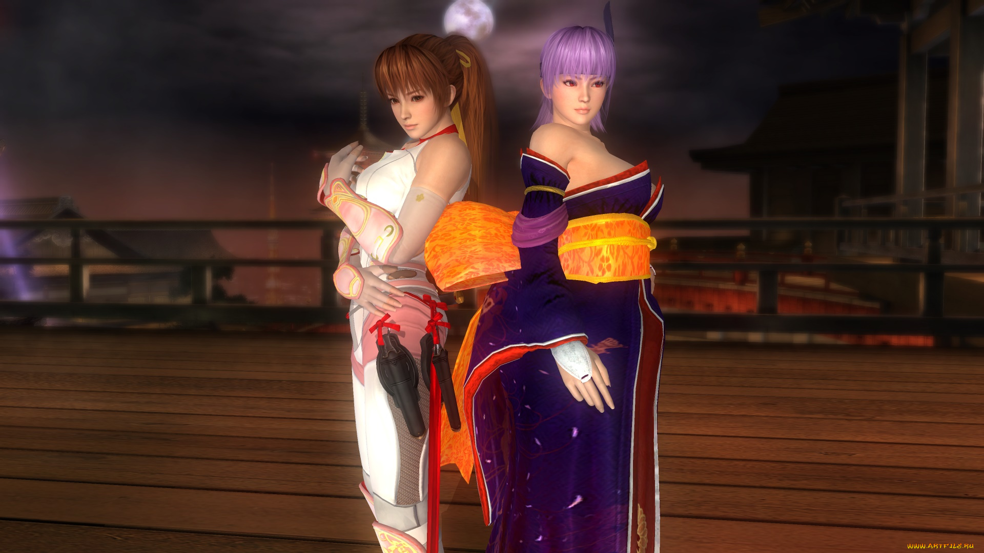 3д, графика, аниме, , anime, взгляд, поза, девушки, фон