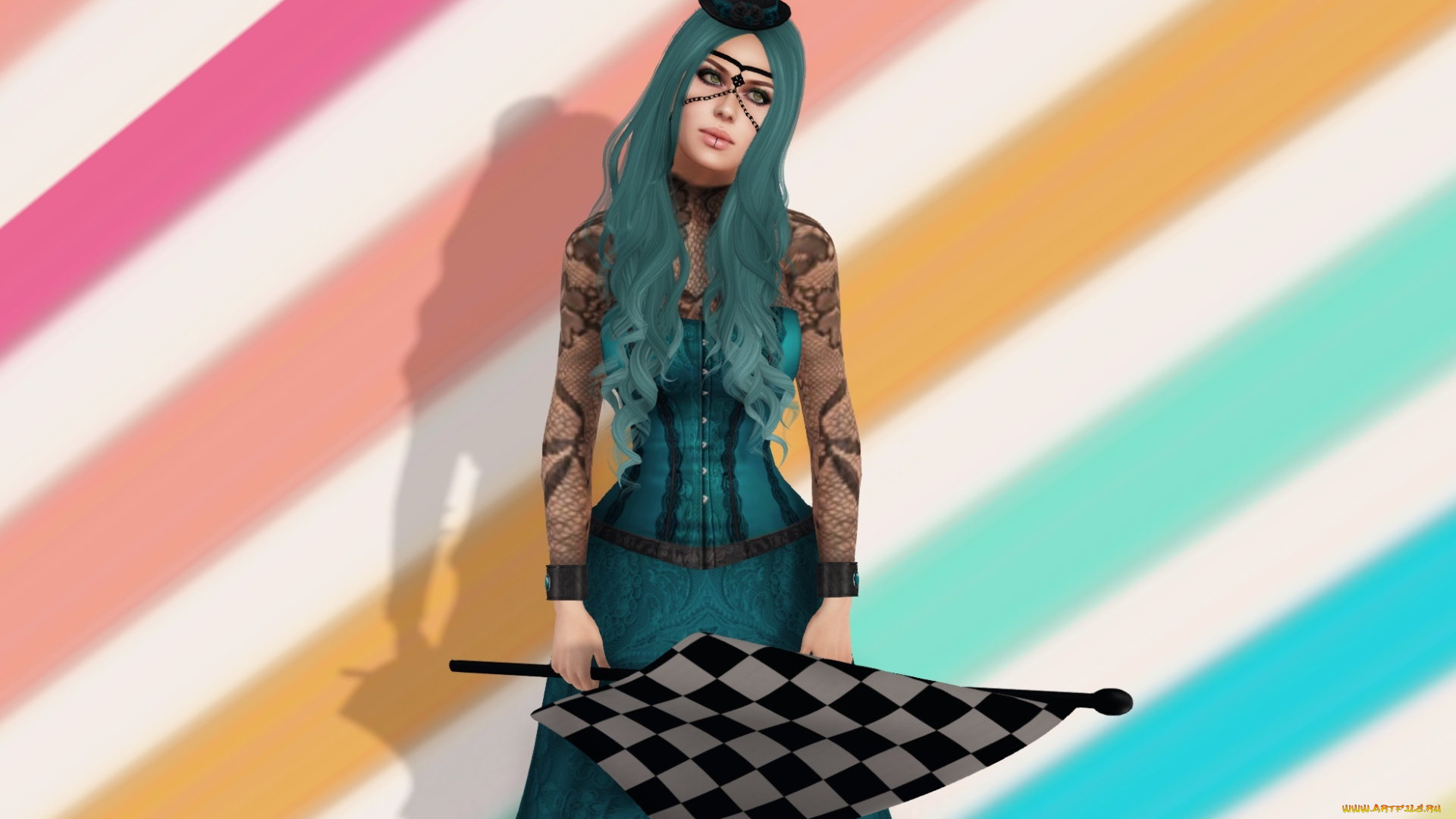 3д, графика, люди, , people, девушка, взгляд, фон