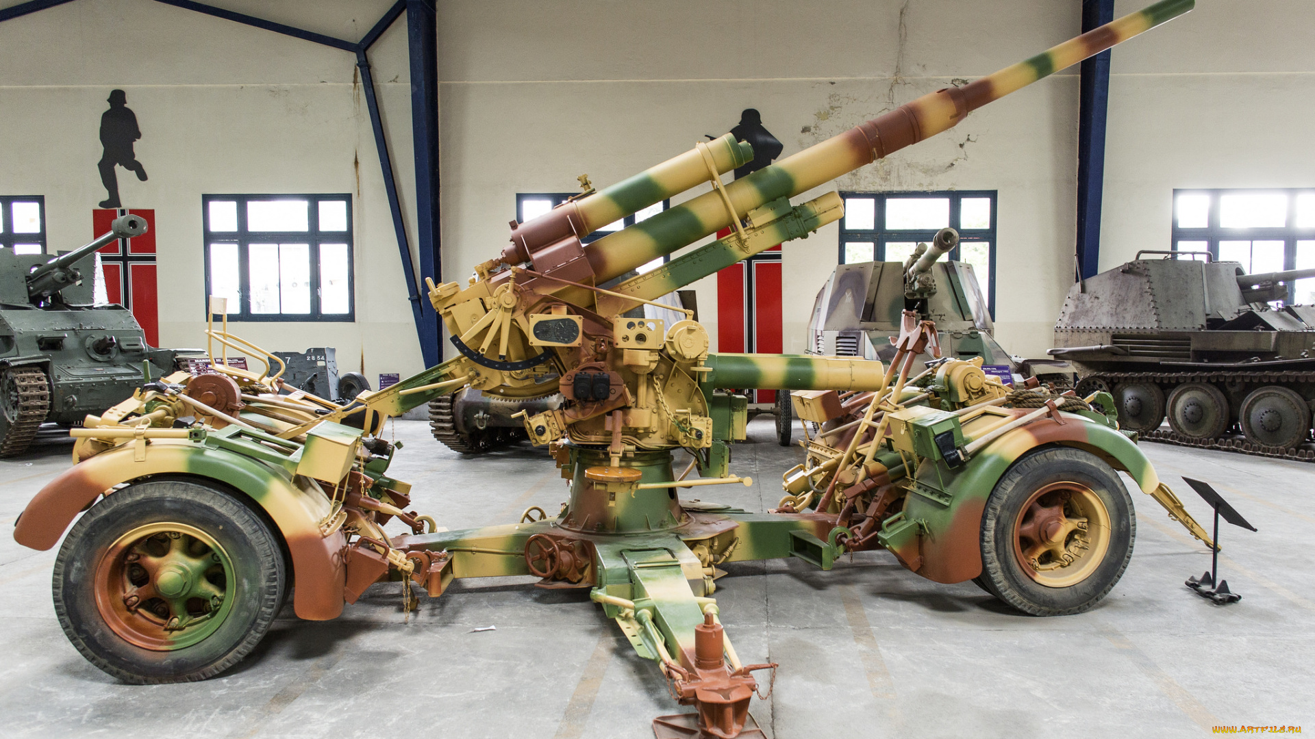 оружие, пушки, ракетницы, зенитка