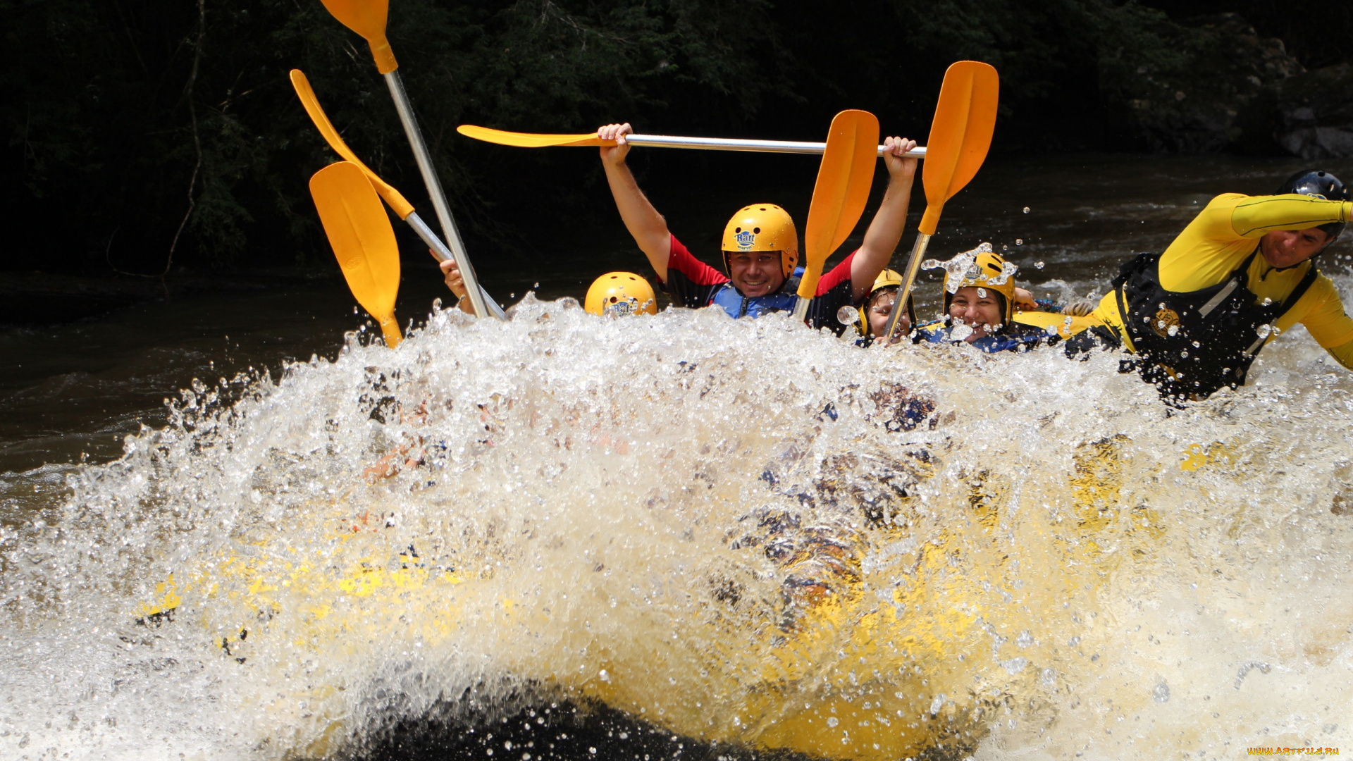 спорт, экстрим, поток, лодка