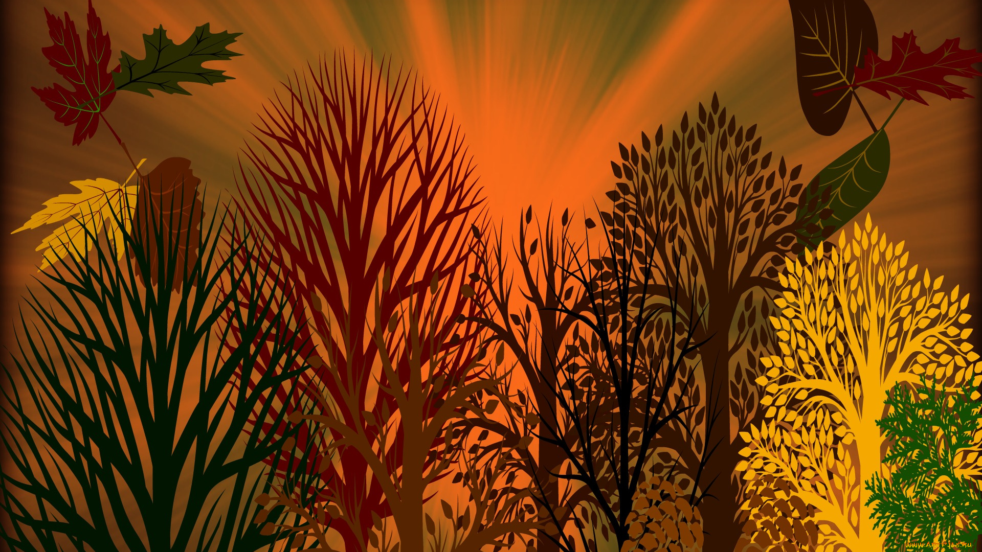 векторная, графика, природа, , nature, узор, фон, цвета