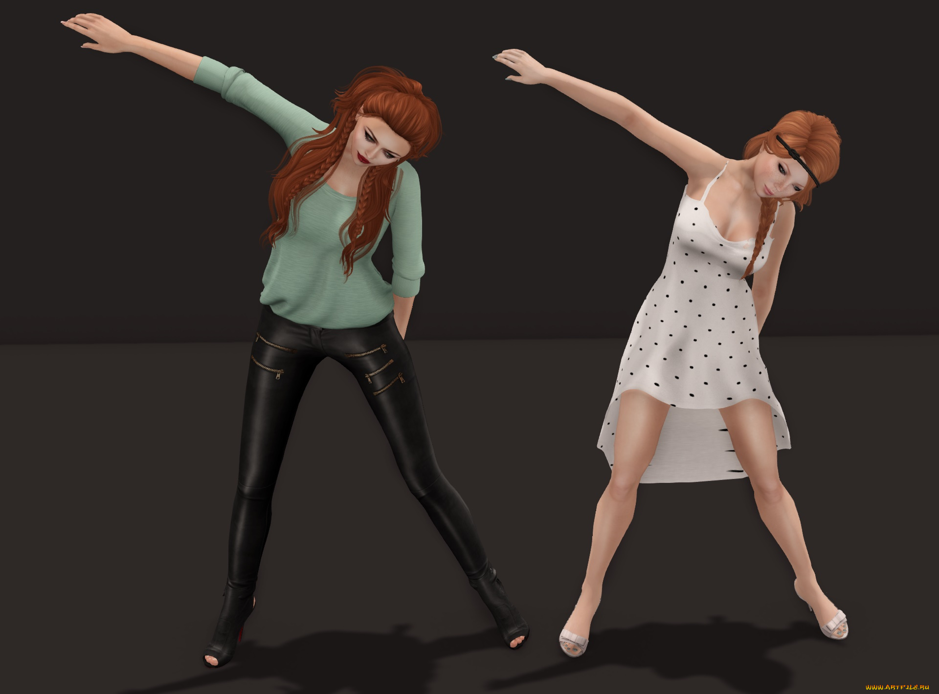 3д, графика, люди, , people, девушки, взгляд, фон