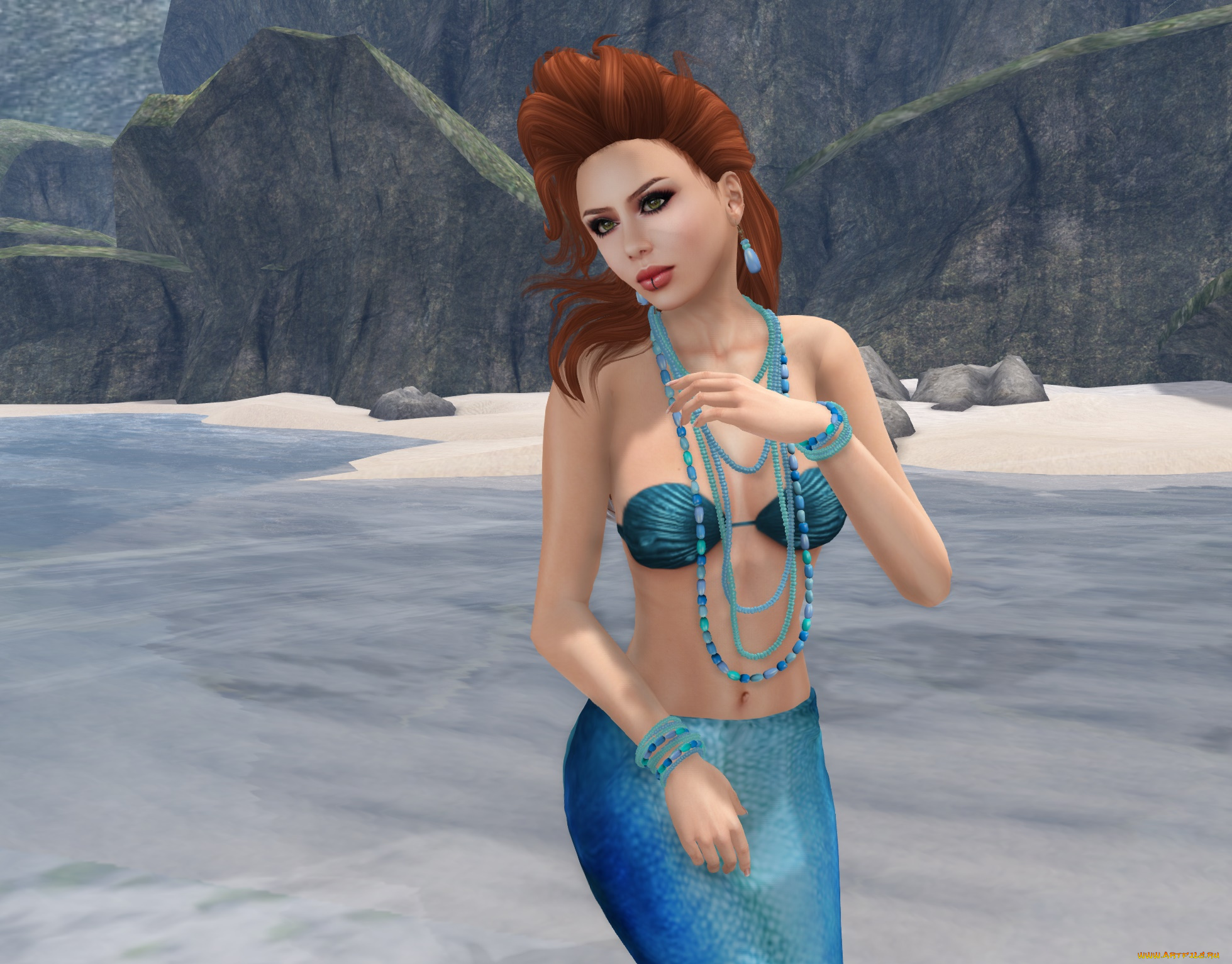 3д, графика, люди, , people, девушка, взгляд, фон, рыжая, интерьер