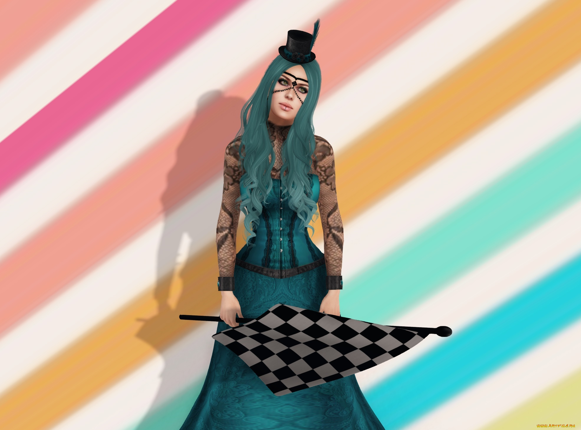 3д, графика, люди, , people, девушка, взгляд, фон