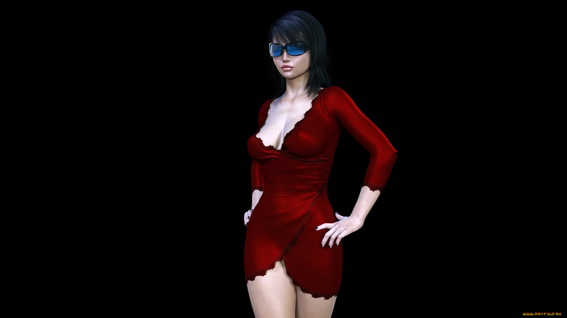 3д, графика, люди, , people, девушка, взгляд, фон