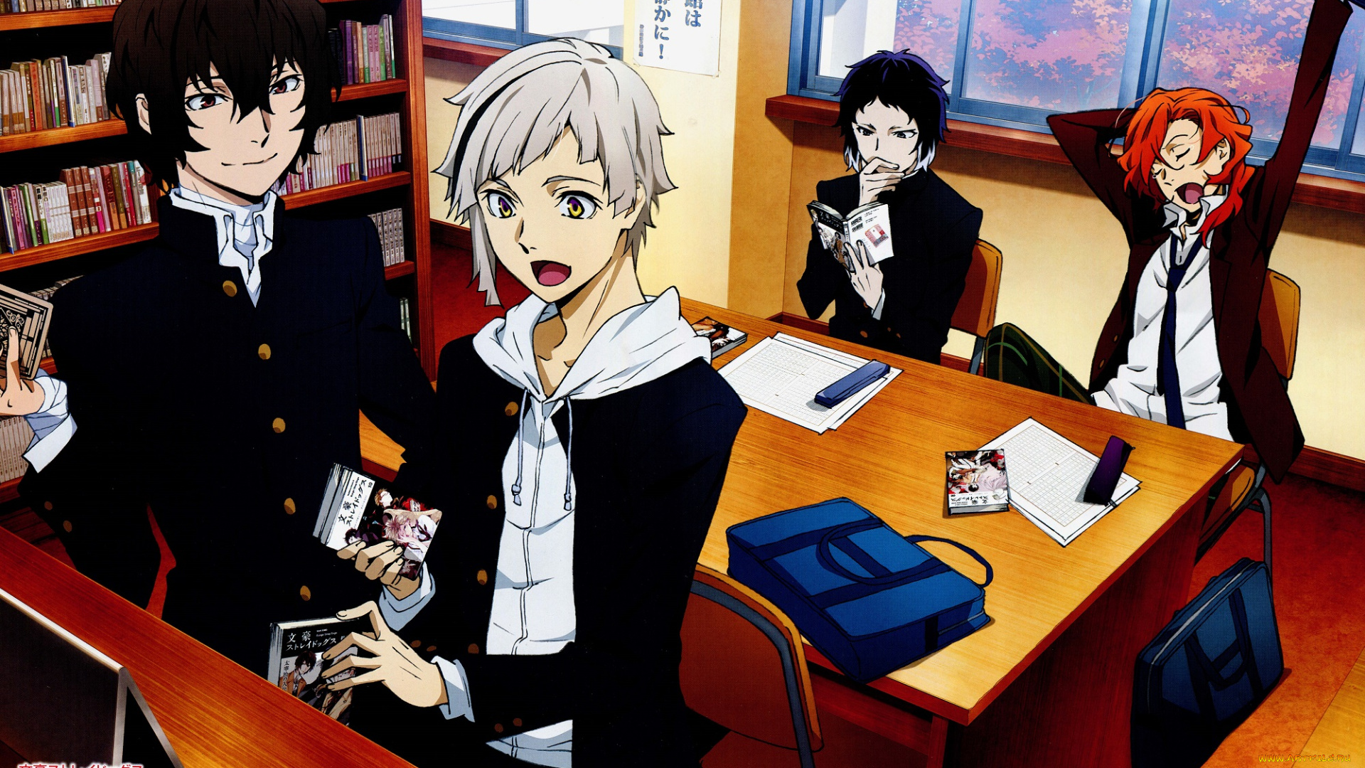 аниме, bungou, stray, dogs, бродячие, псы, литературные, гении