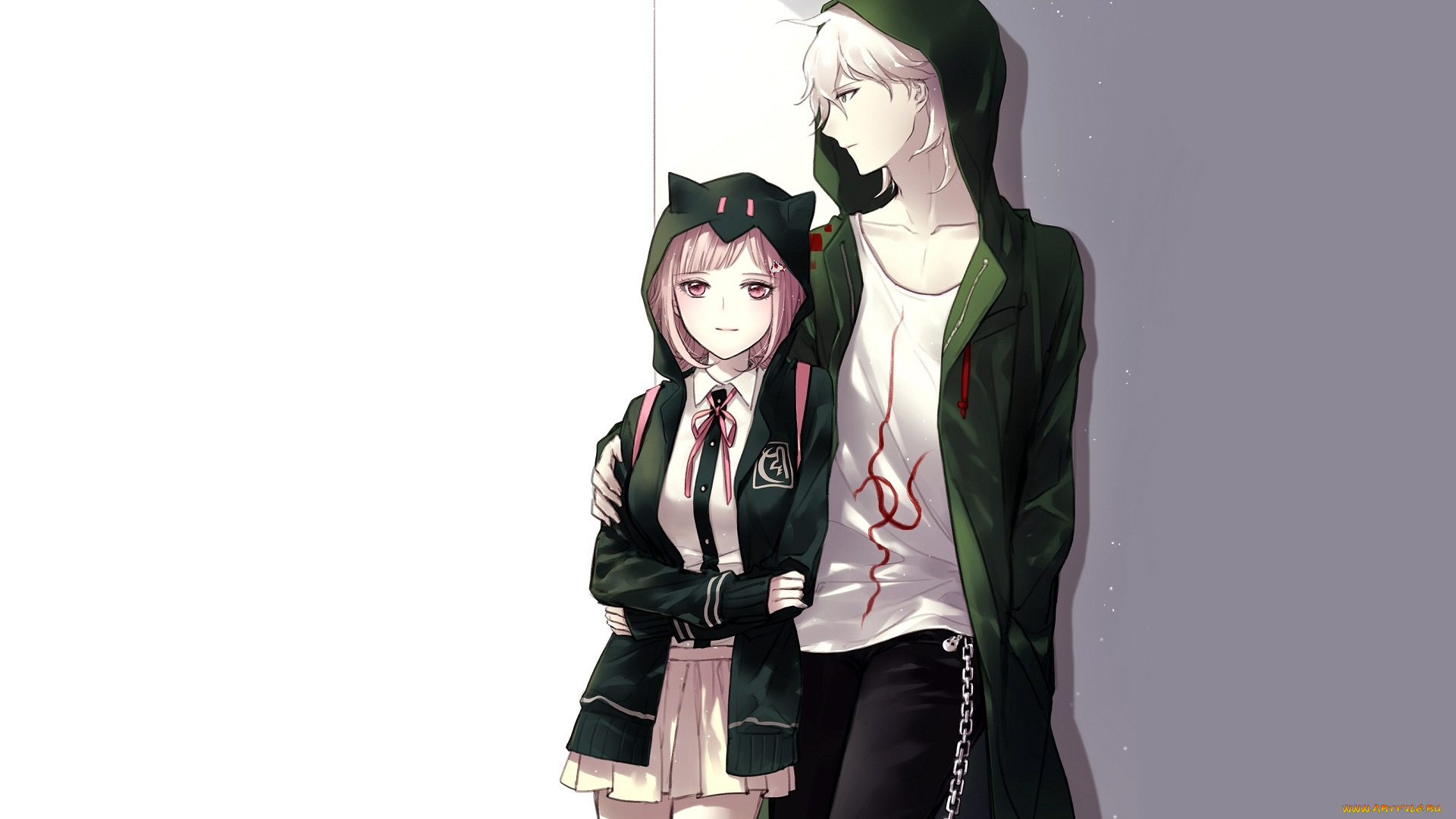 аниме, danganronpa, двое