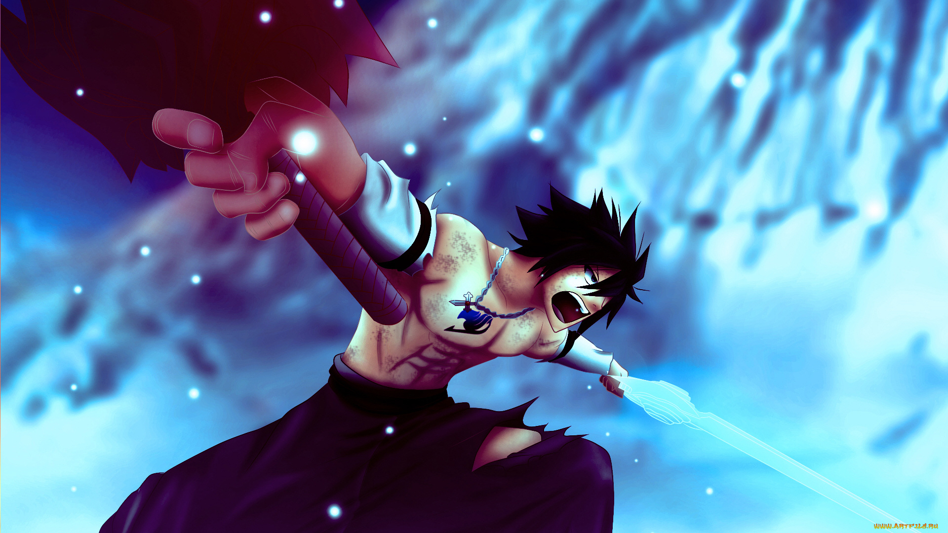 аниме, fairy, tail, грей