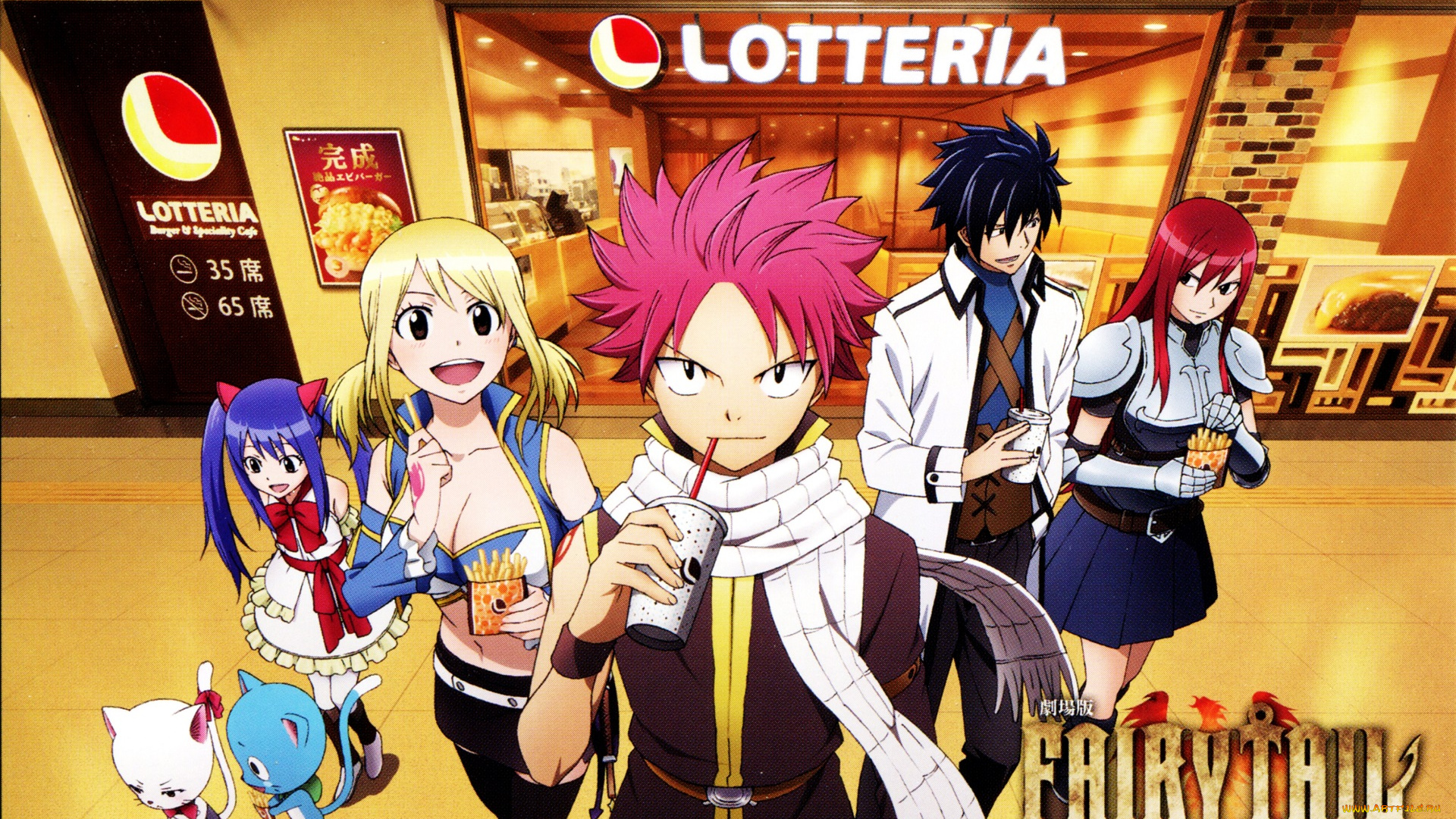 аниме, fairy, tail, хвост, феи