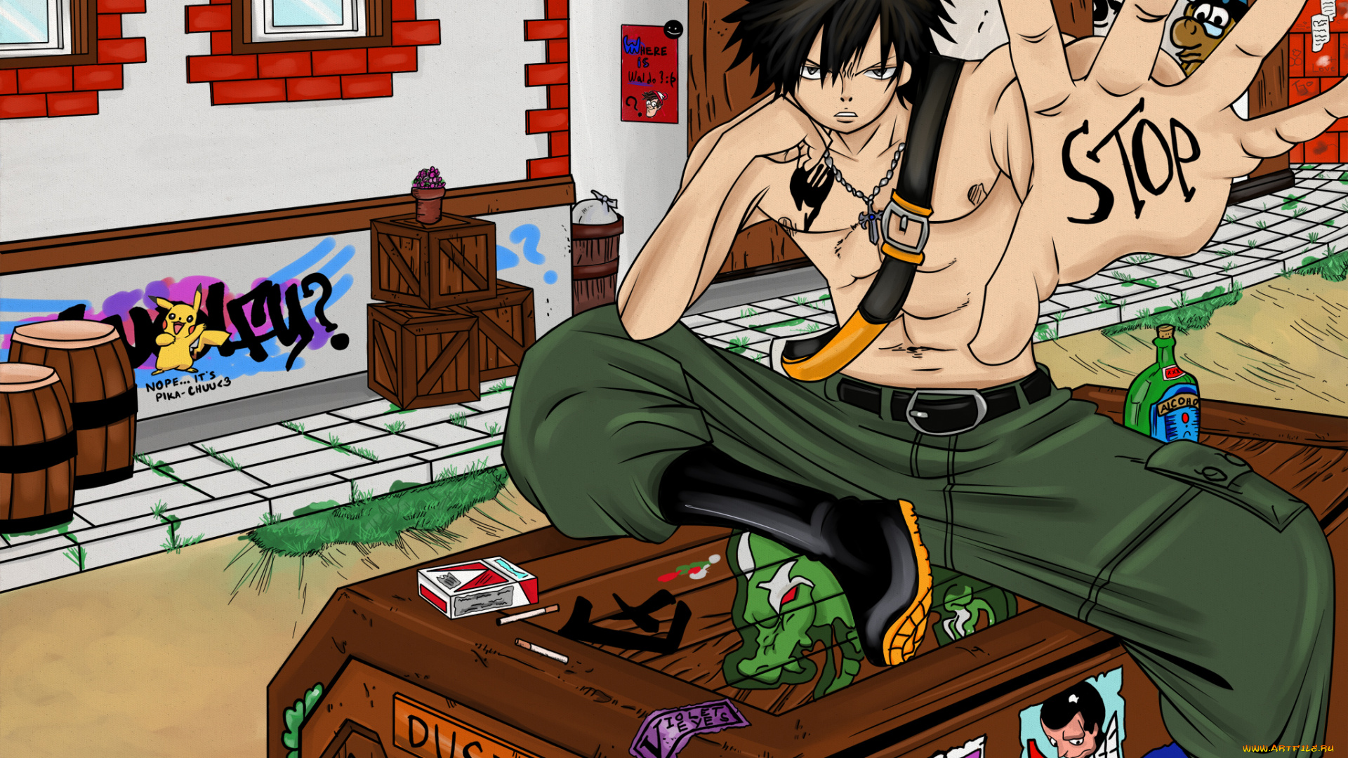 аниме, fairy, tail, хвост, феи