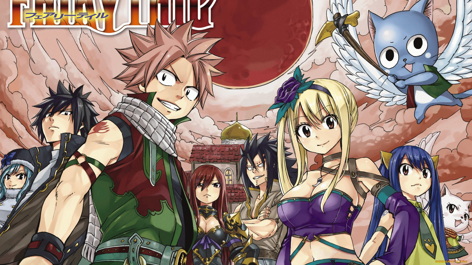 аниме, fairy, tail, хвост, феи