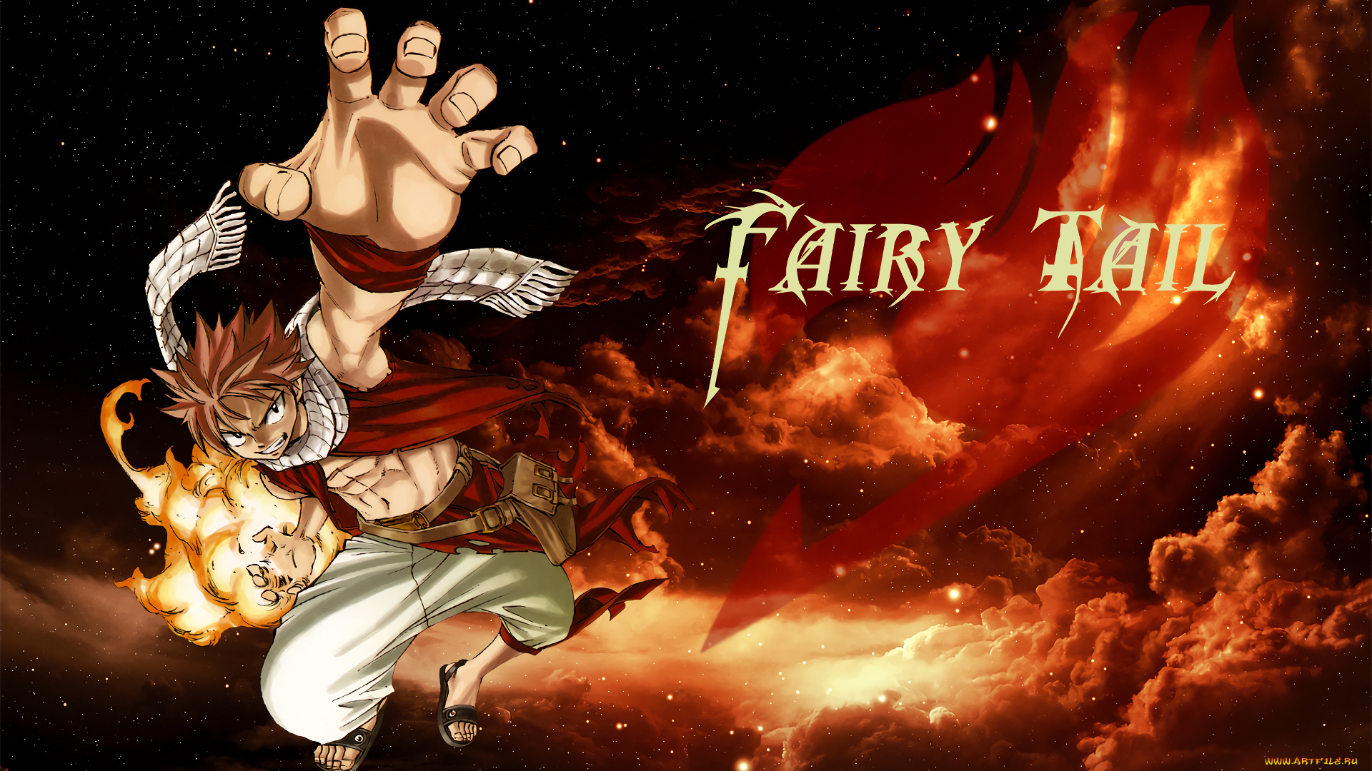 аниме, fairy, tail, хвост, феи