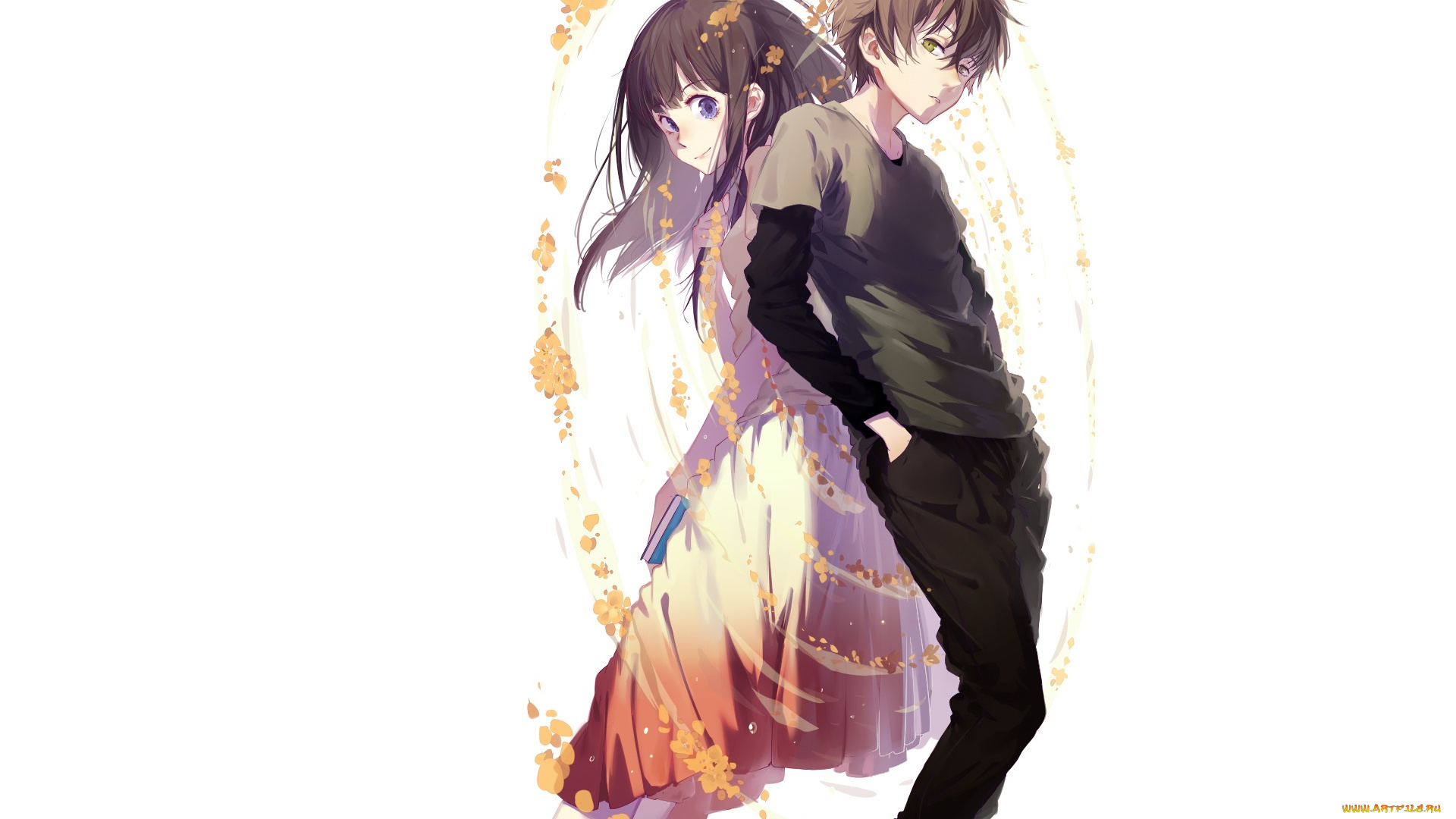 аниме, hyouka, пара