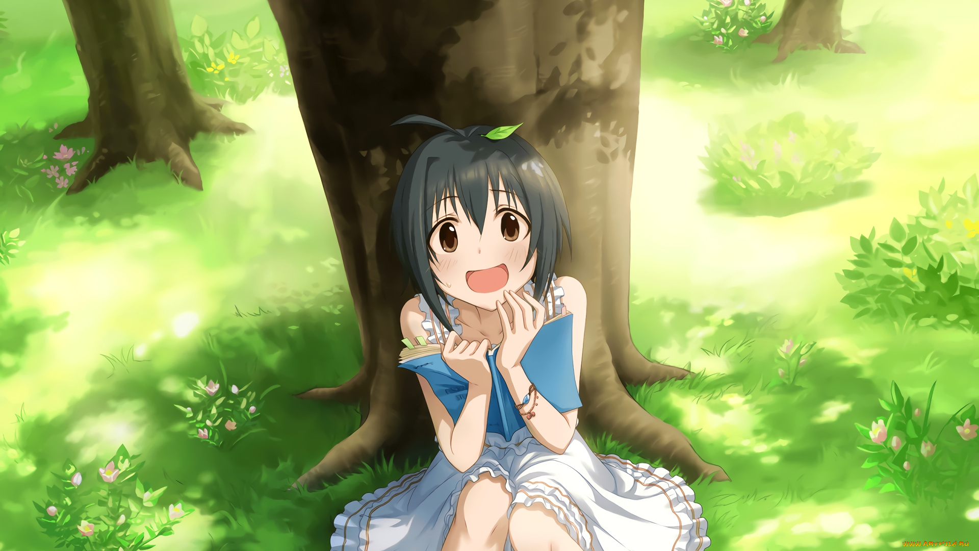 аниме, idolm@ster, фон, взгляд, девушка