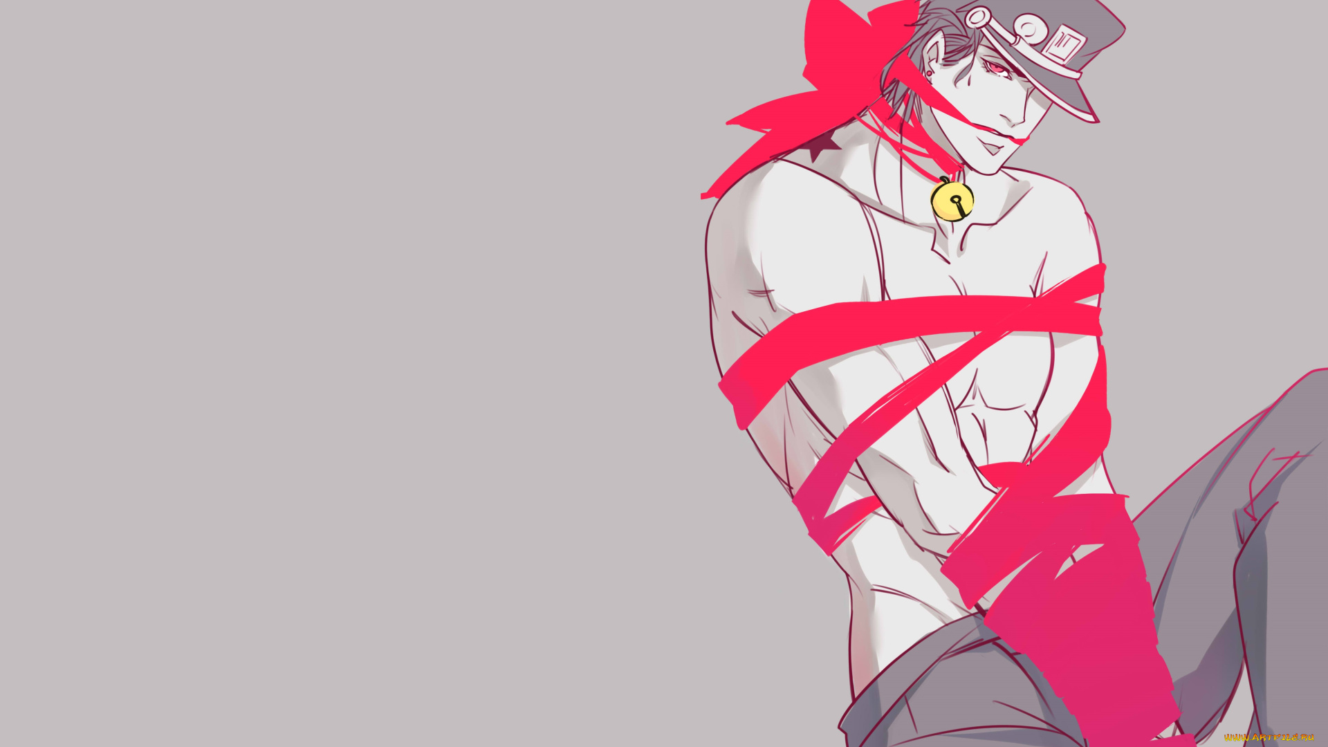 аниме, jojo`s, bizarre, adventure, парень