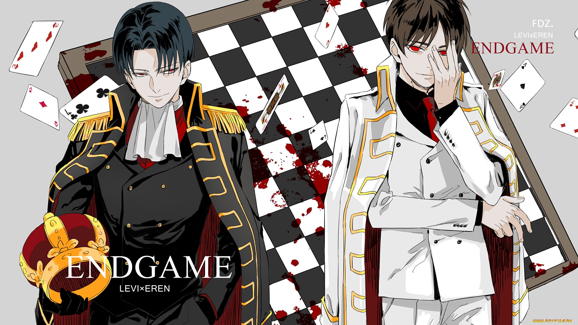 аниме, shingeki, no, kyojin, фон, взгляд, парени