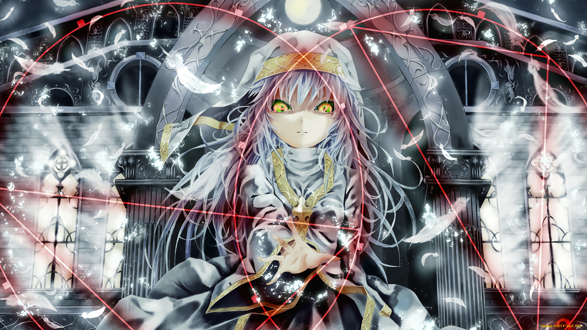 аниме, toaru, majutsu, no, index, девушка, фон, взгляд