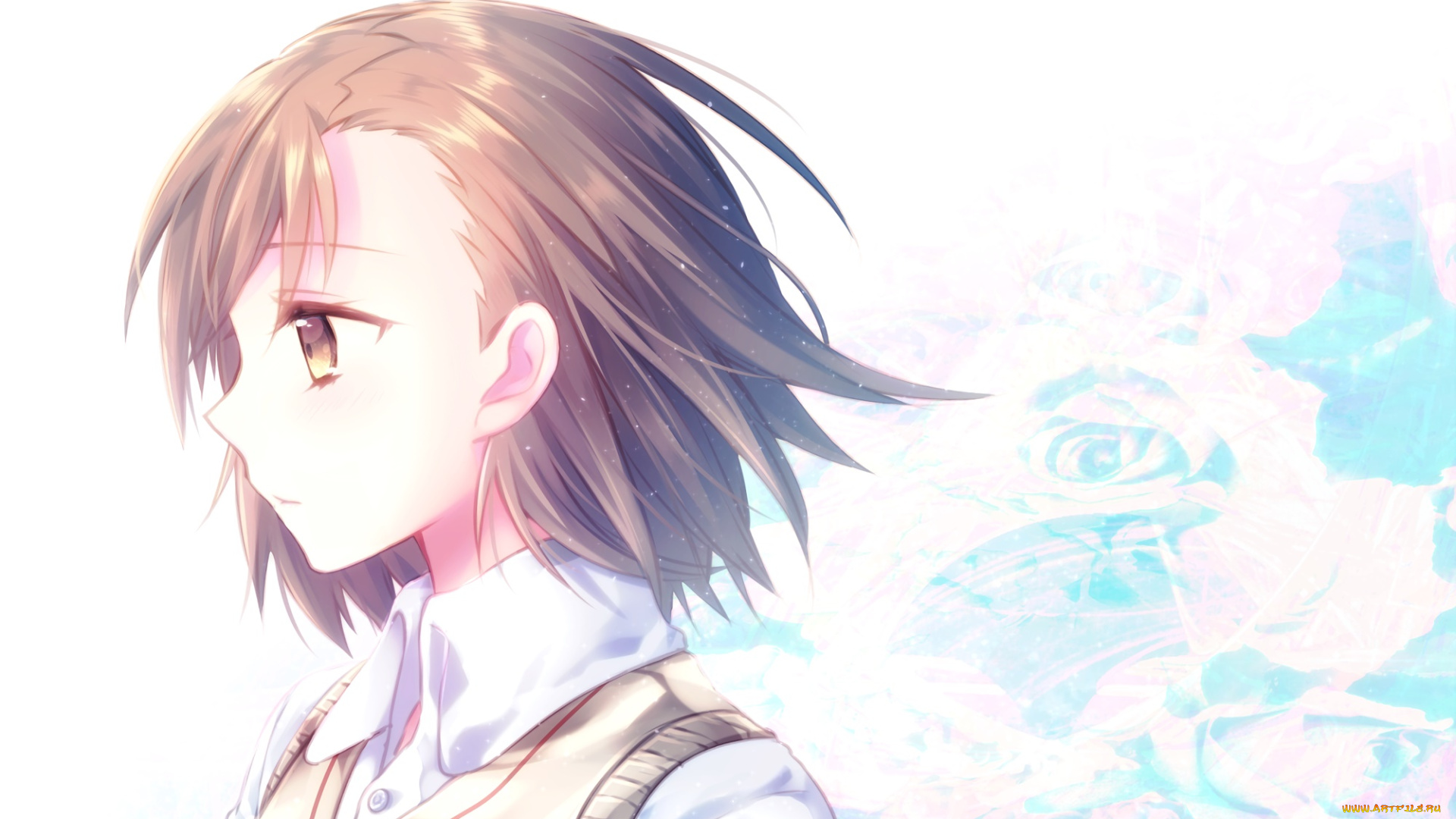 аниме, toaru, majutsu, no, index, девушка, взгляд, фон