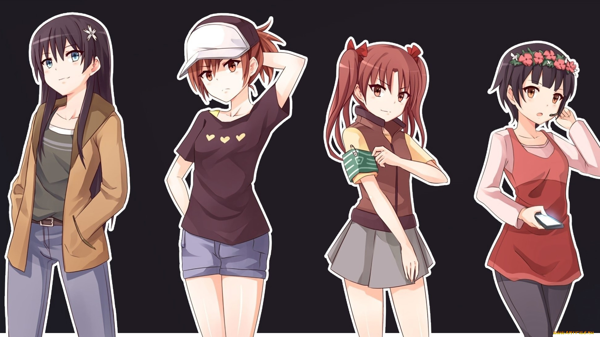 аниме, toaru, majutsu, no, index, девушки, взгляд, фон