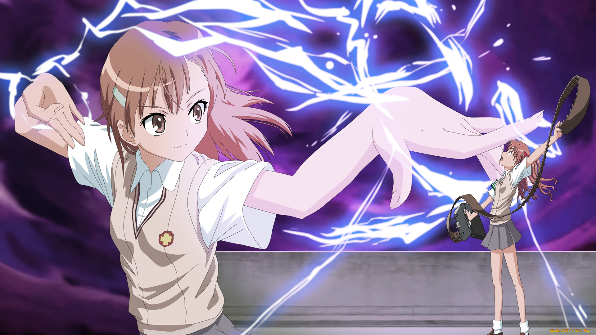 аниме, toaru, majutsu, no, index, фон, девушки, взгляд