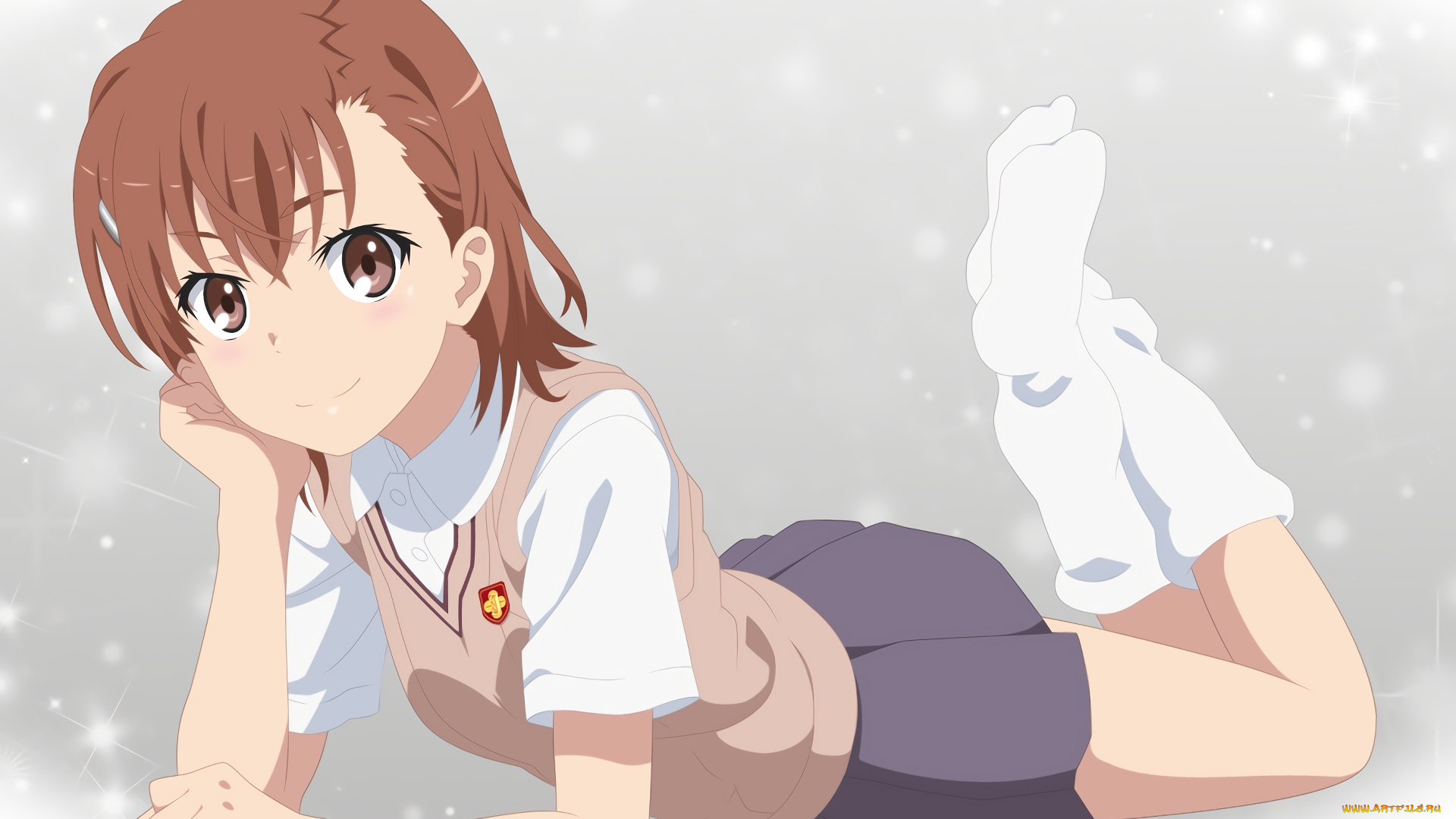 аниме, toaru, majutsu, no, index, фон, взгляд, девушка