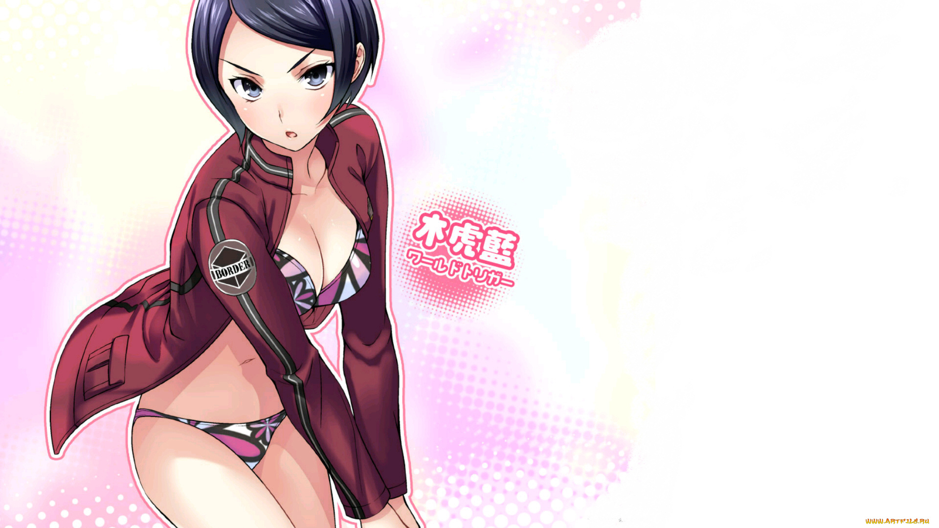 аниме, world, trigger, девушка