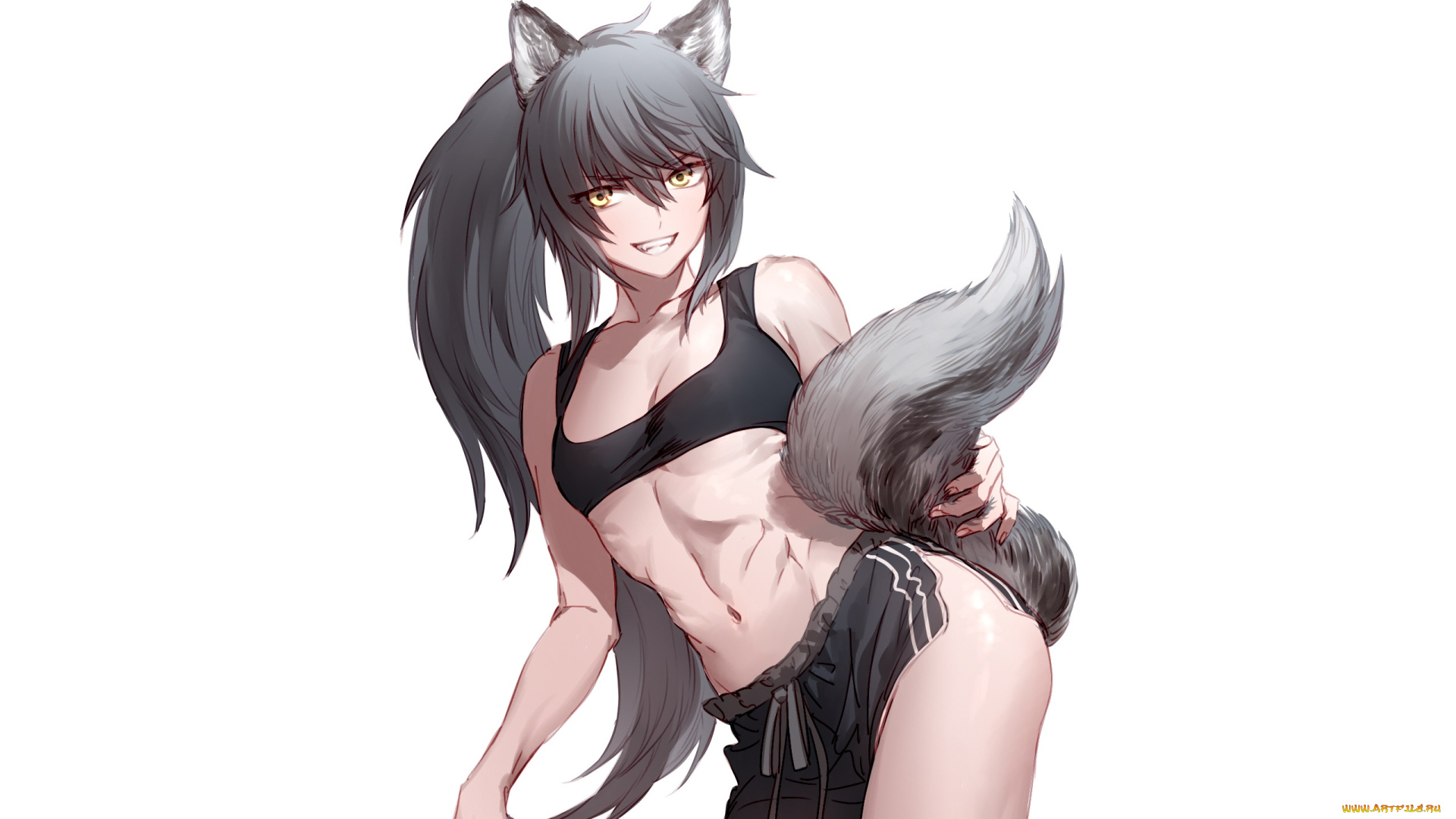 аниме, животные, , существа, девушка