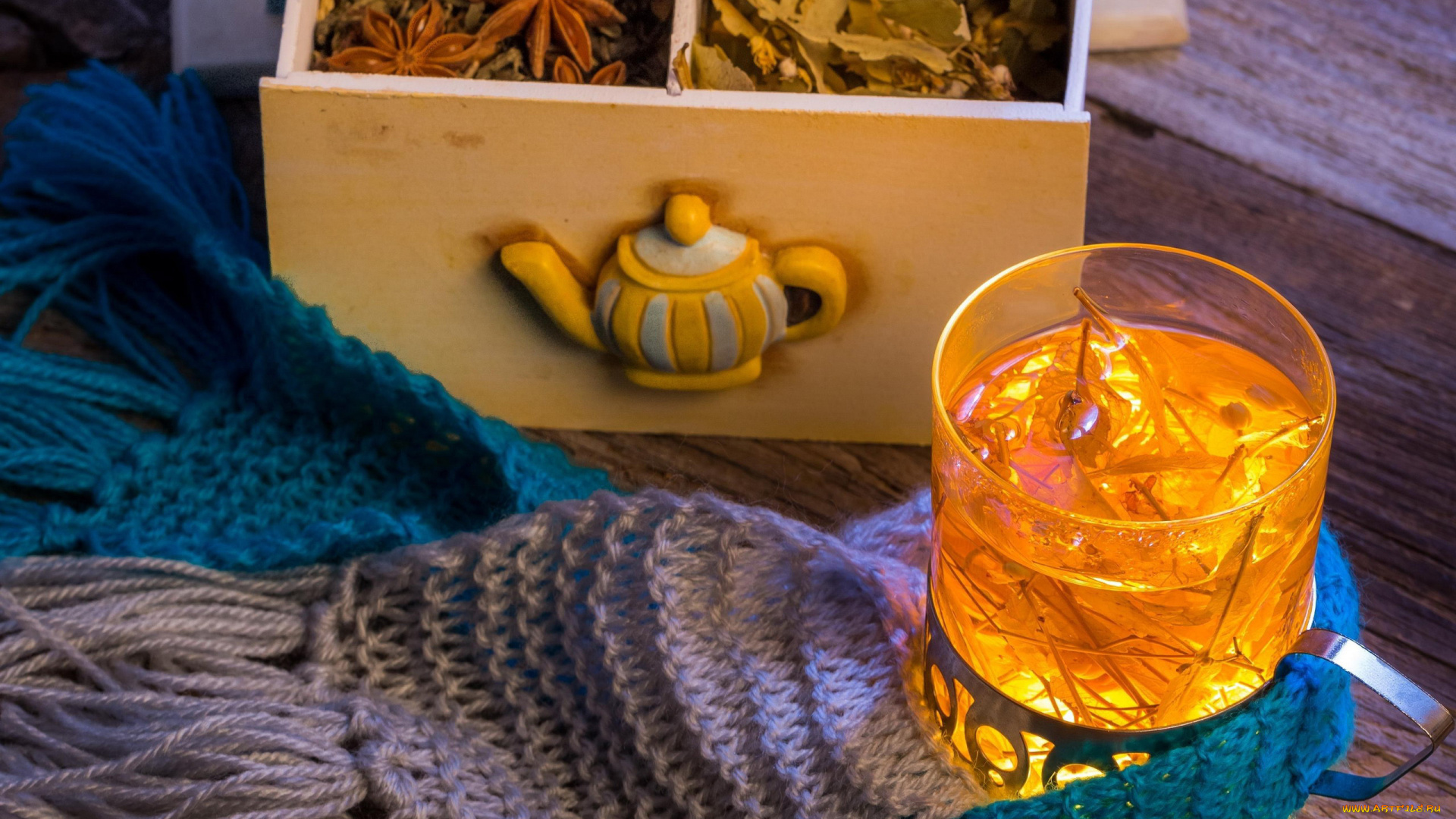 еда, напитки, , Чай, бадьян, шарфы, ящик, специи, стакан, чай