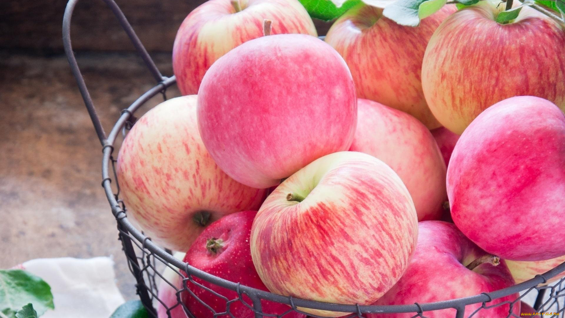 еда, Яблоки, корзинка, яблоки, румяные, урожай