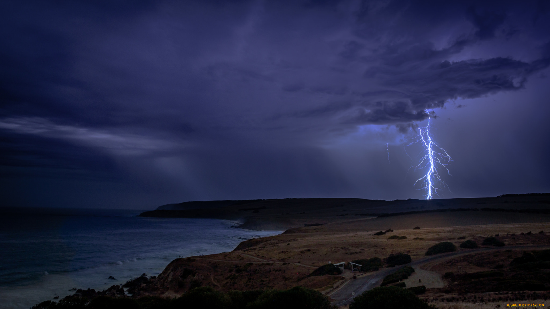 природа, молния, , гроза, шторм