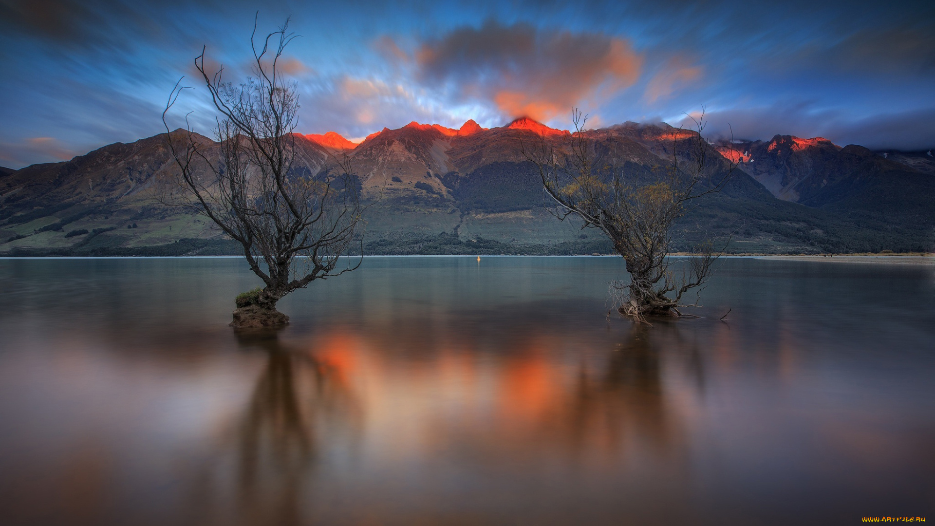 природа, реки, озера, деревья, вода, река, горы