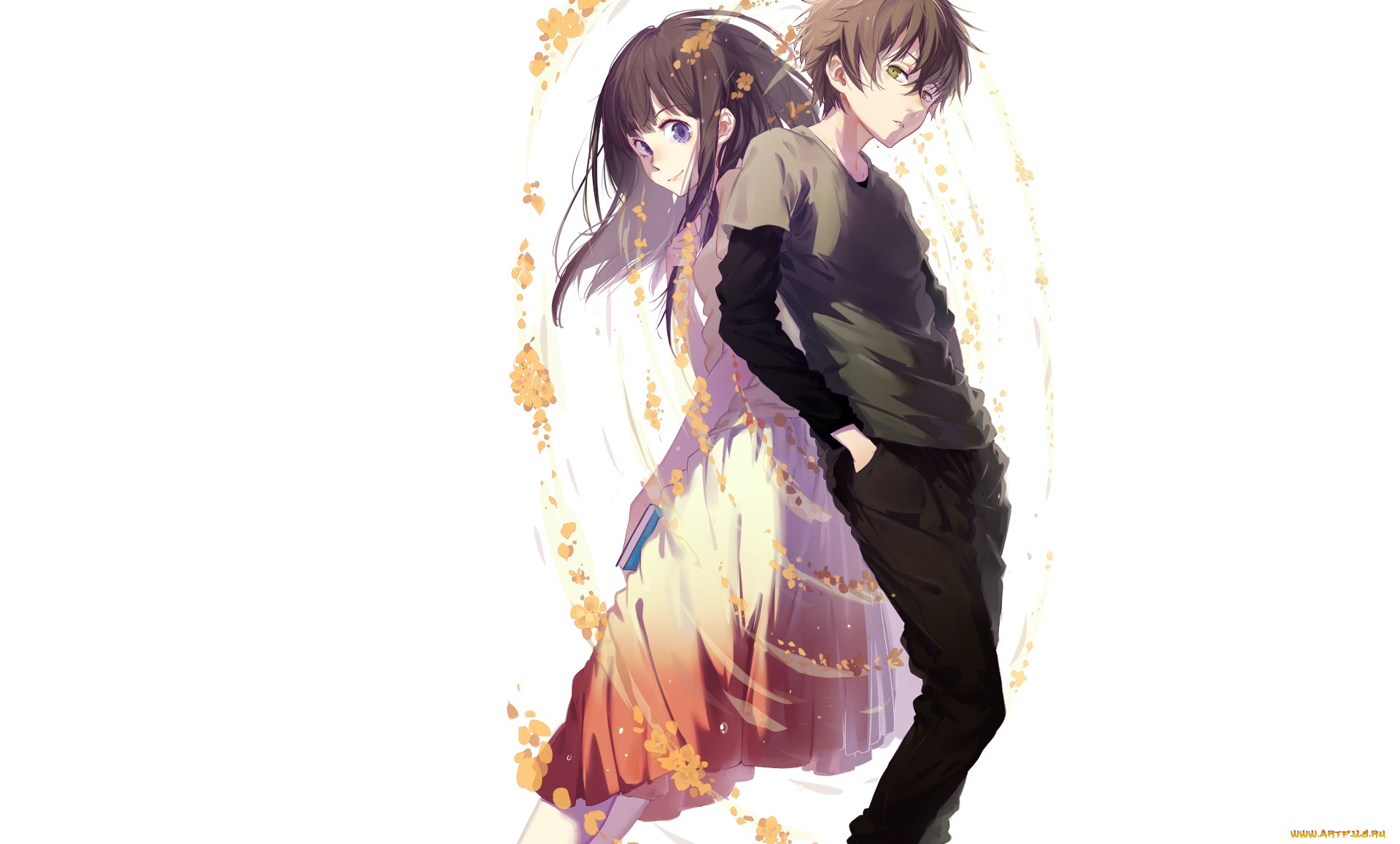 аниме, hyouka, пара