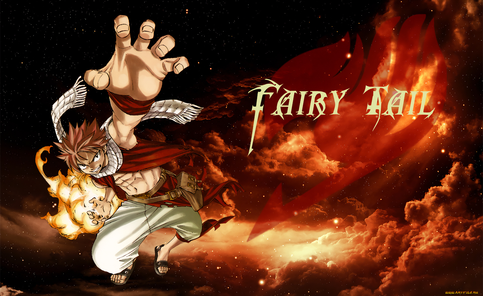 аниме, fairy, tail, хвост, феи