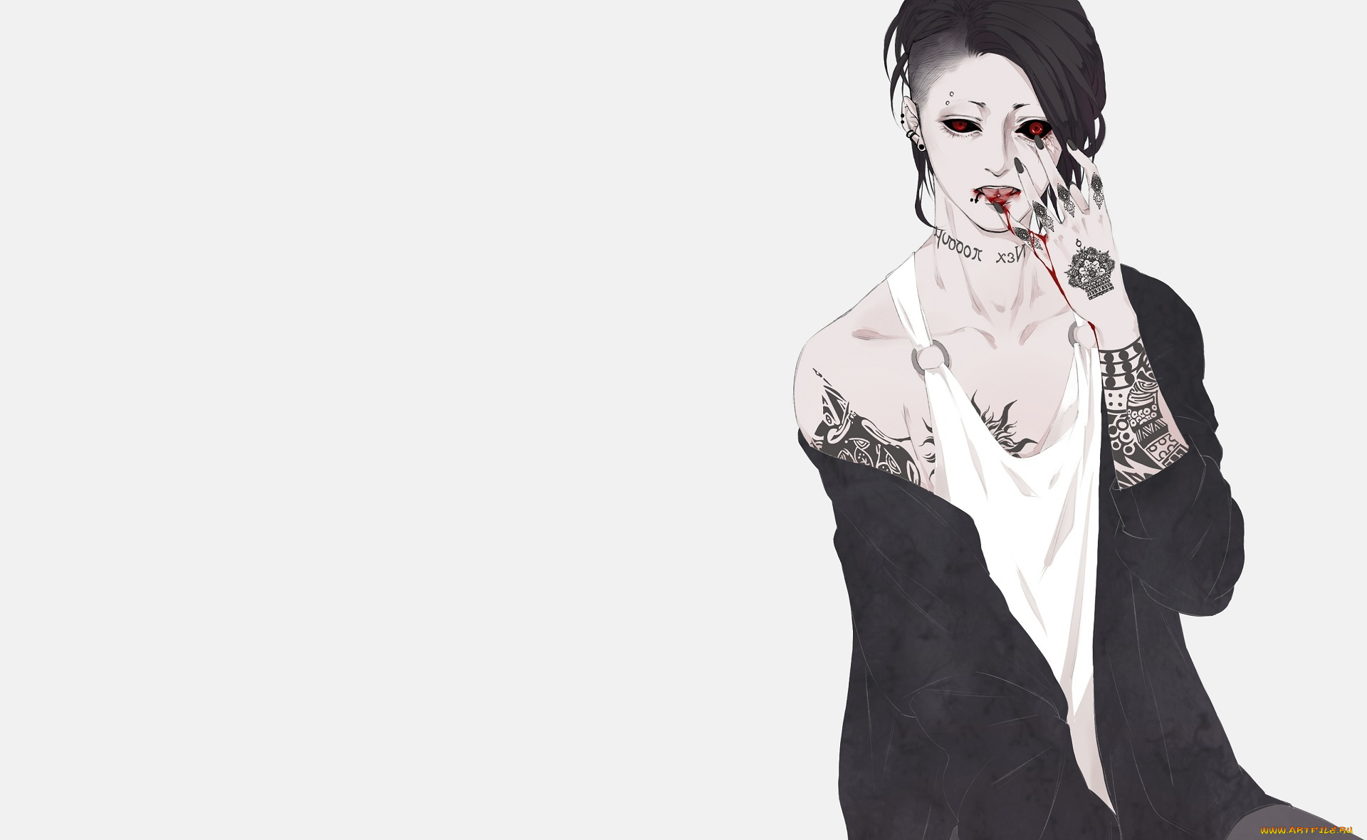 аниме, tokyo, ghoul, парень