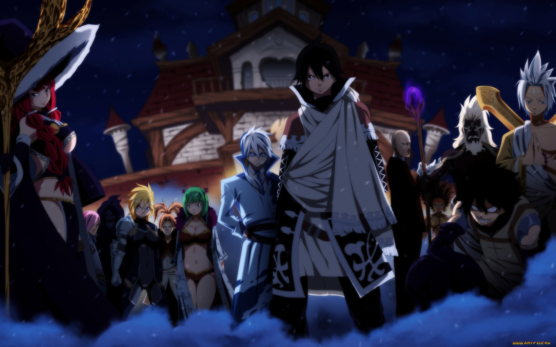 аниме, fairy, tail, хвост, феи