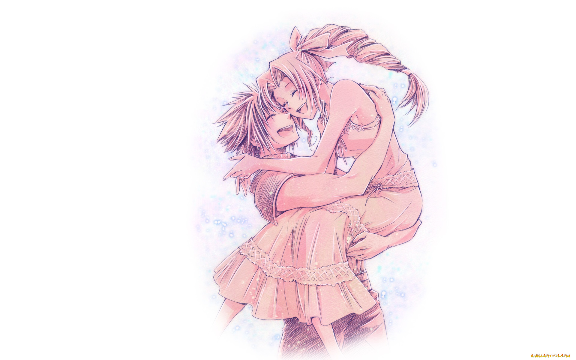 аниме, final, fantasy, пара