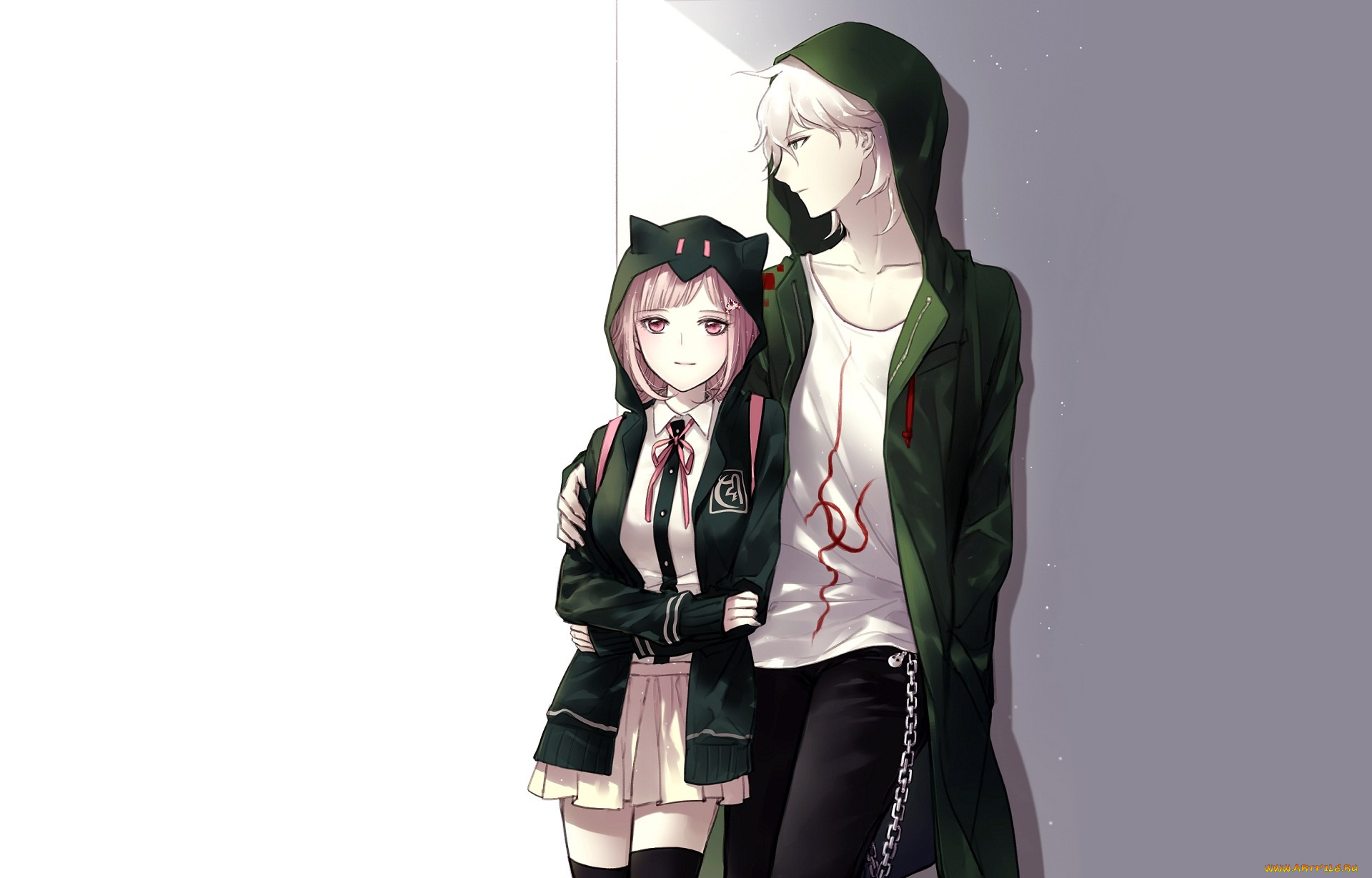 аниме, danganronpa, двое