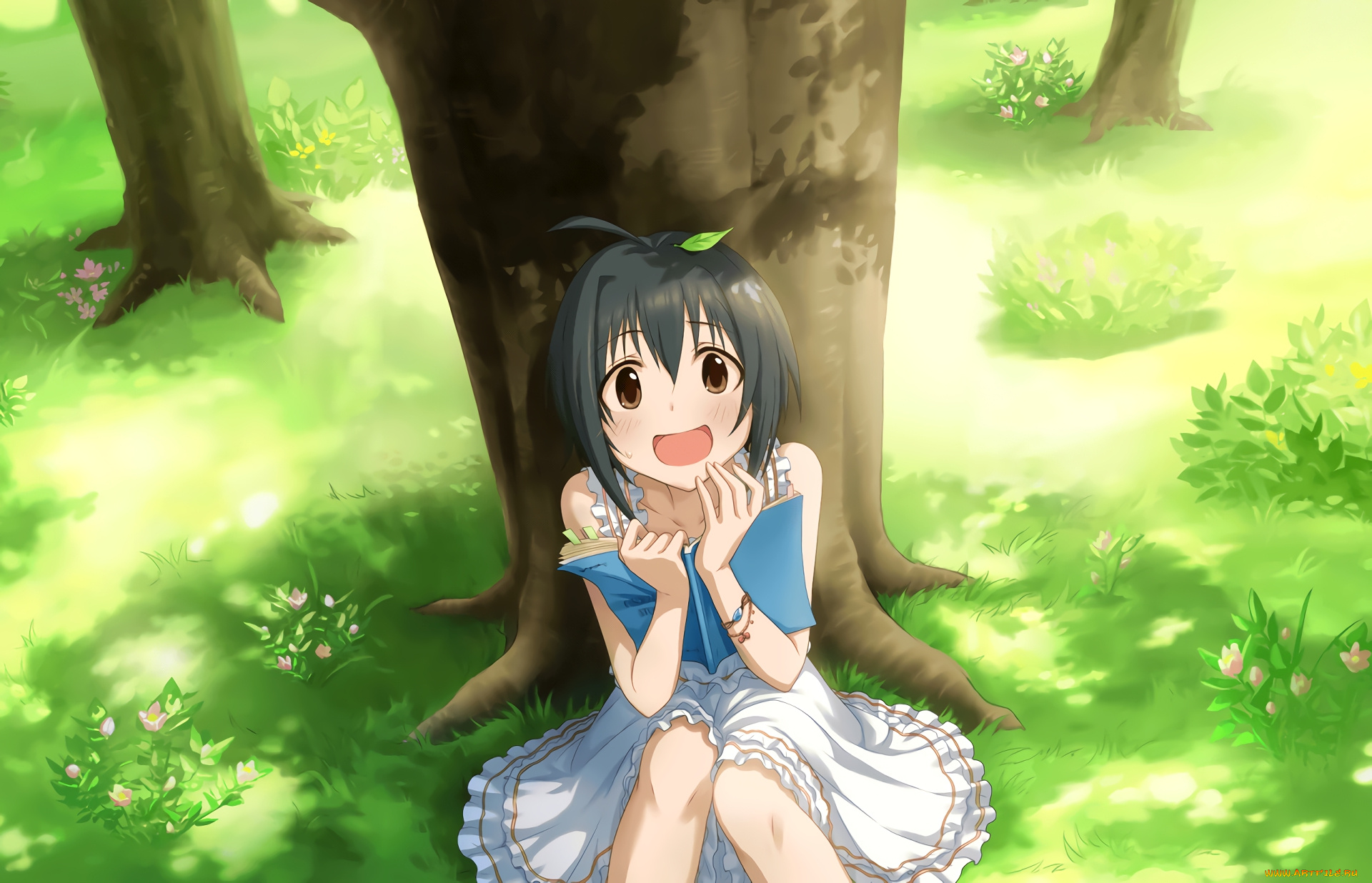 аниме, idolm@ster, фон, взгляд, девушка